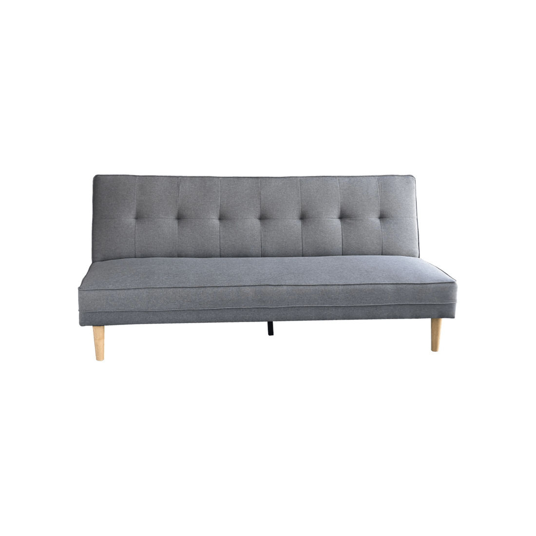 3 Sarantino 3 Seater Linen Sofa Bed Couch With Pillows - Light Grey, 3 of 6