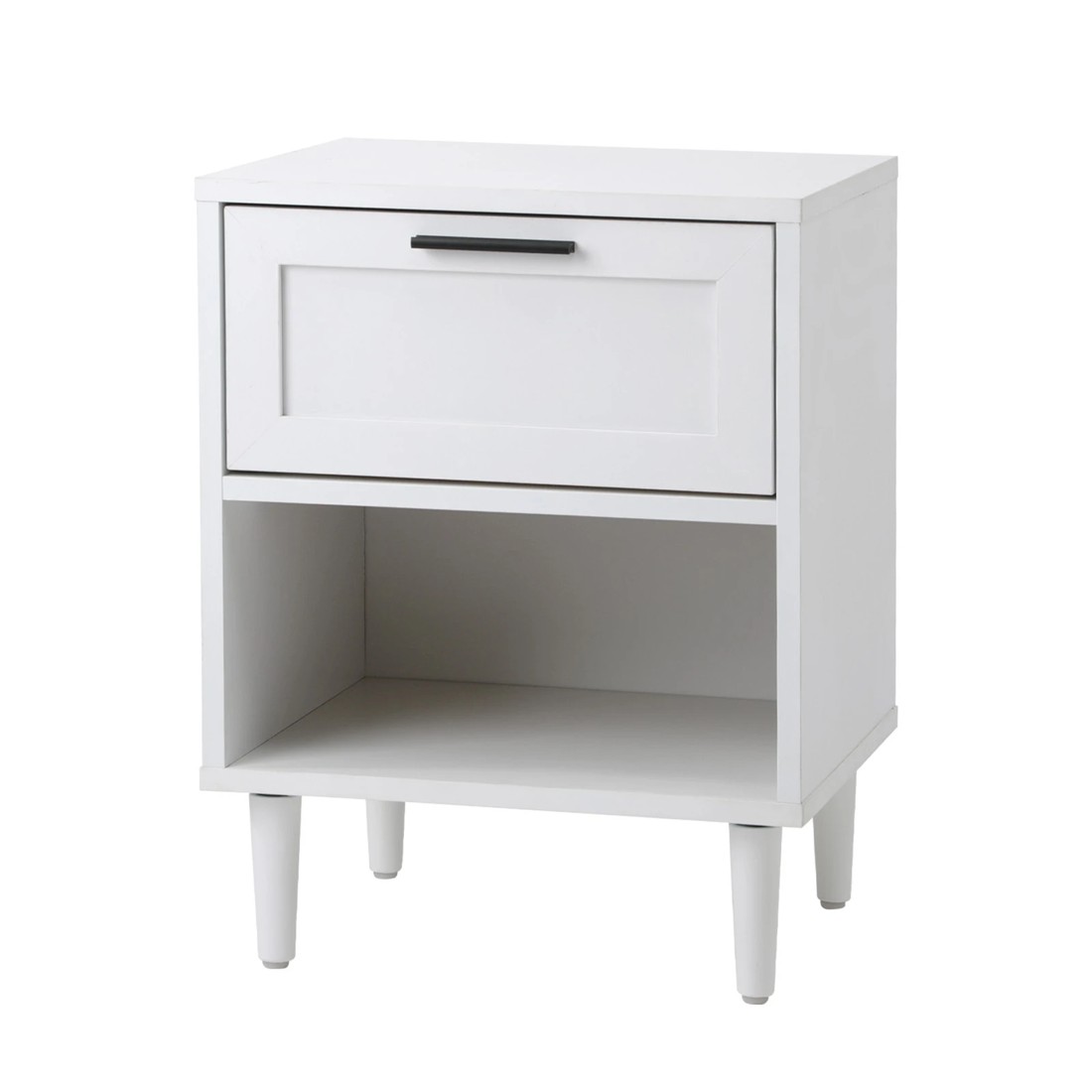 1 Oikiture Bedside Table Nightstand Side End Table
 - White, 1 of 10