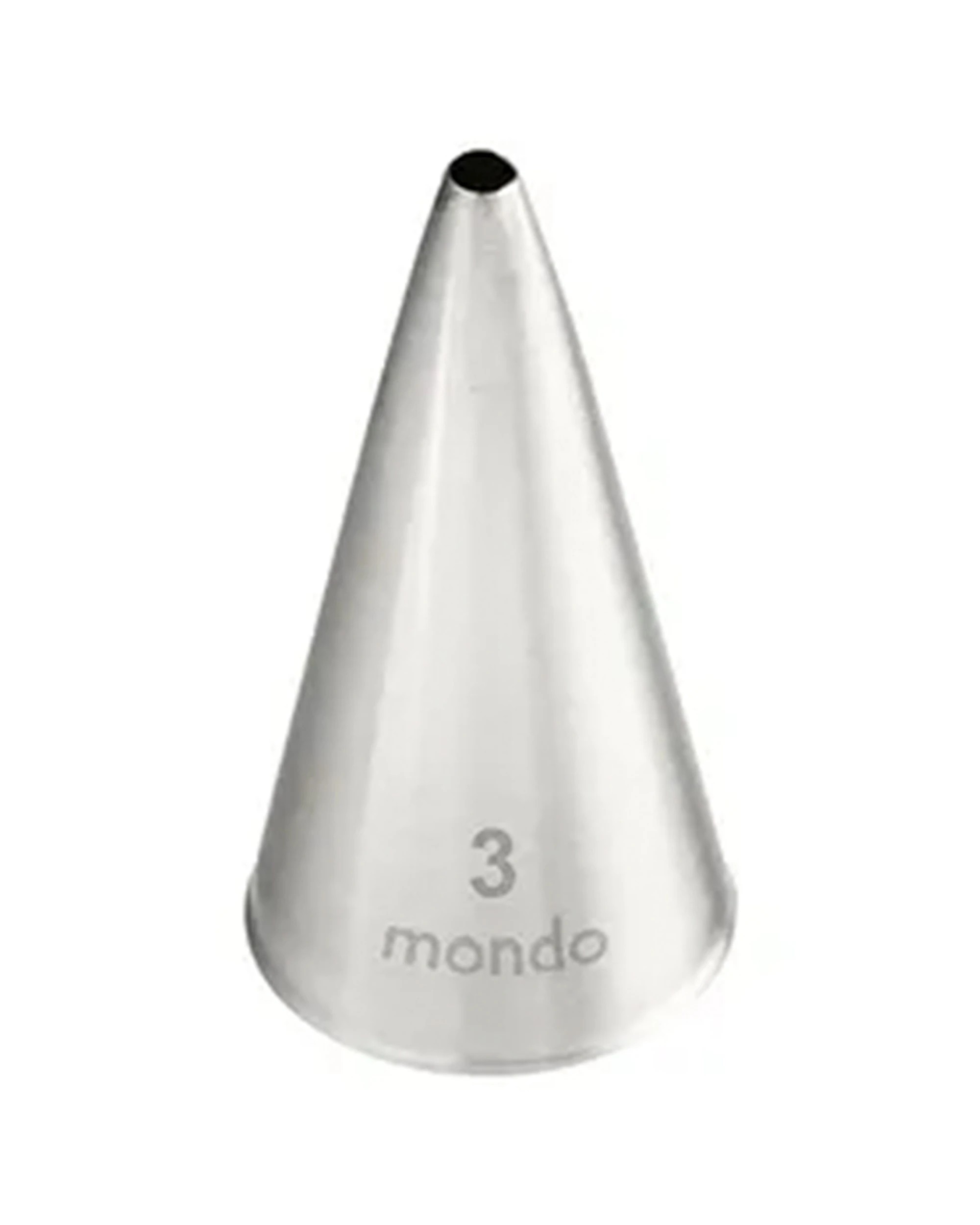 1 Mondo 3 Round Piping Tip Stainless Steel Seamless Durable Construction Cake Decorating Tool - Silver, 1 of 1