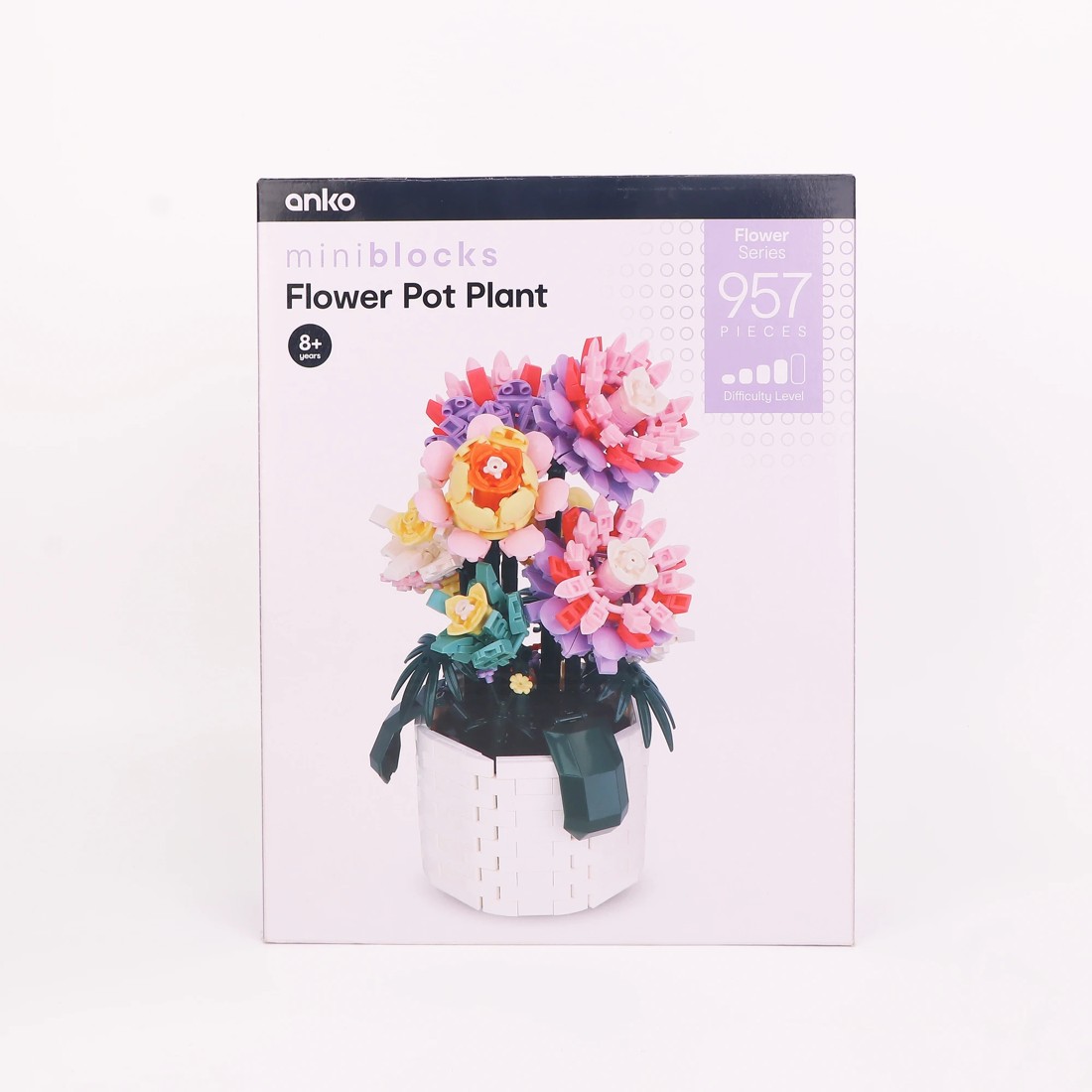 1 957 Piece Mini Blocks Flower Series: Flower Pot Plant, 1 of 5