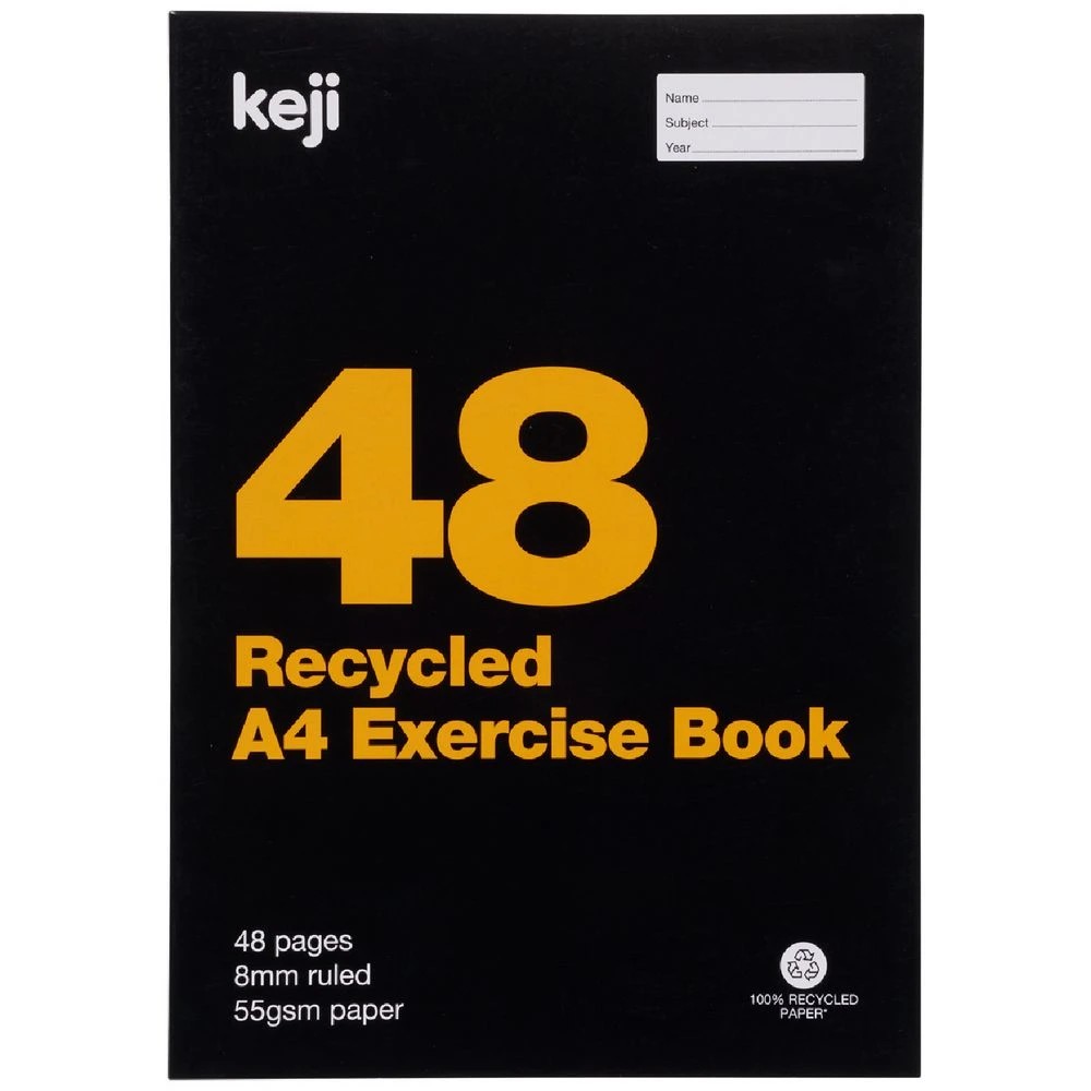 4 Keji A4 55gsm 8mm Ruled Exercise Book 48 Page, 4 of 4