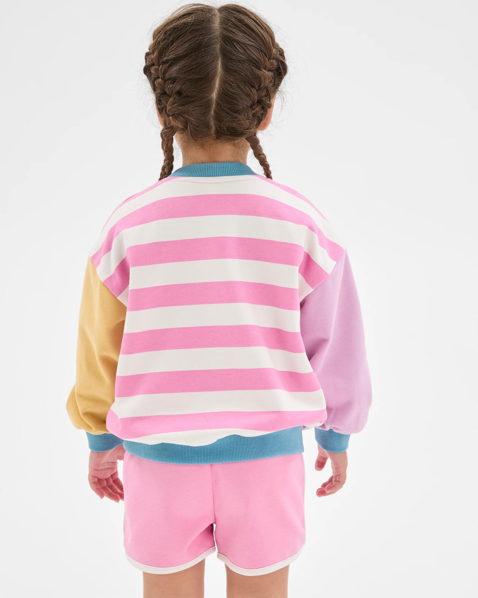 4 Target Kids Australian Cotton Blend Jumper and Shorts Set PINK STRIPE, 4 of 6