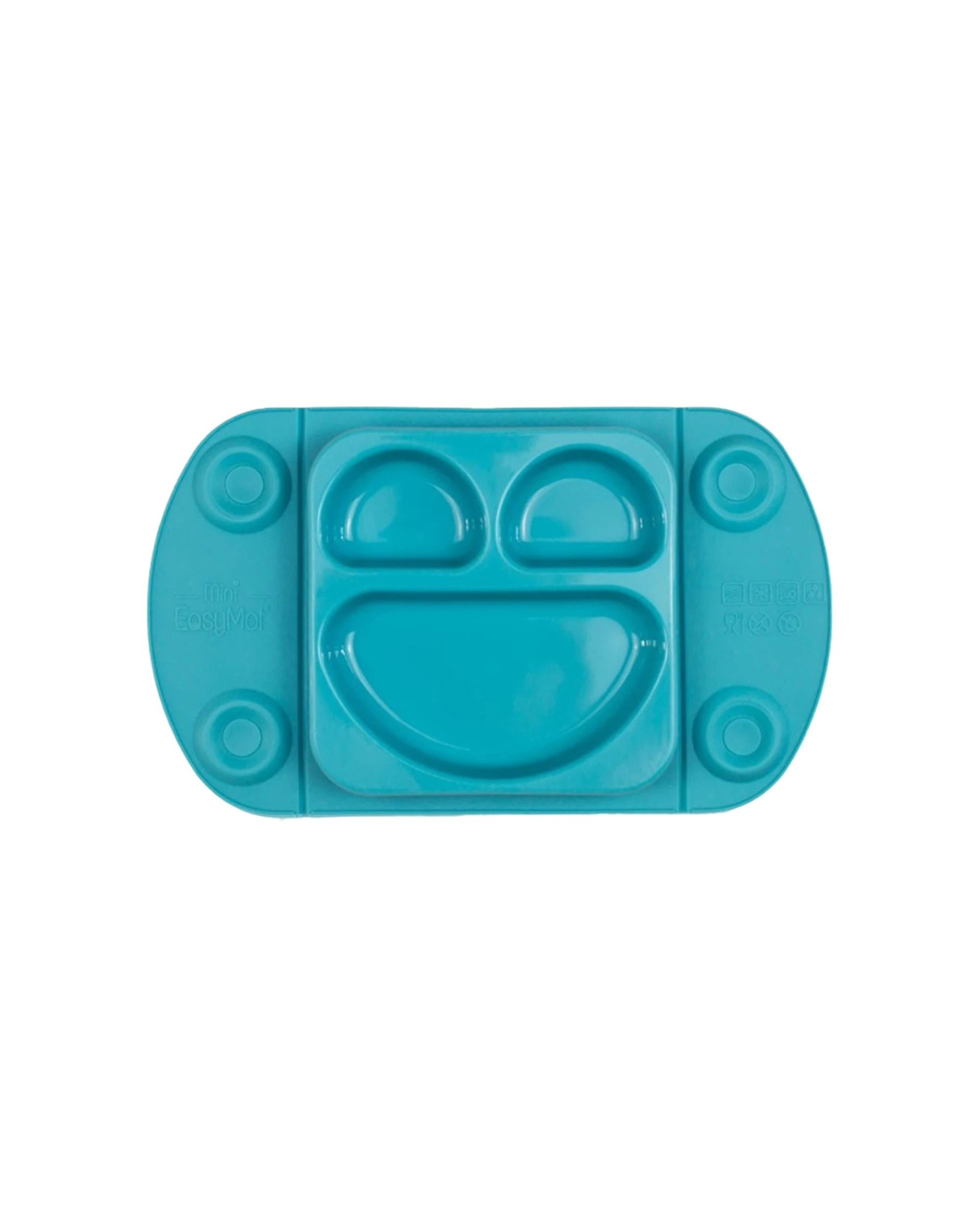1 EasyTots Easymat Mini Feeding Plate 5 Point Suction Baby Led Weaning - Blue, 1 of 3