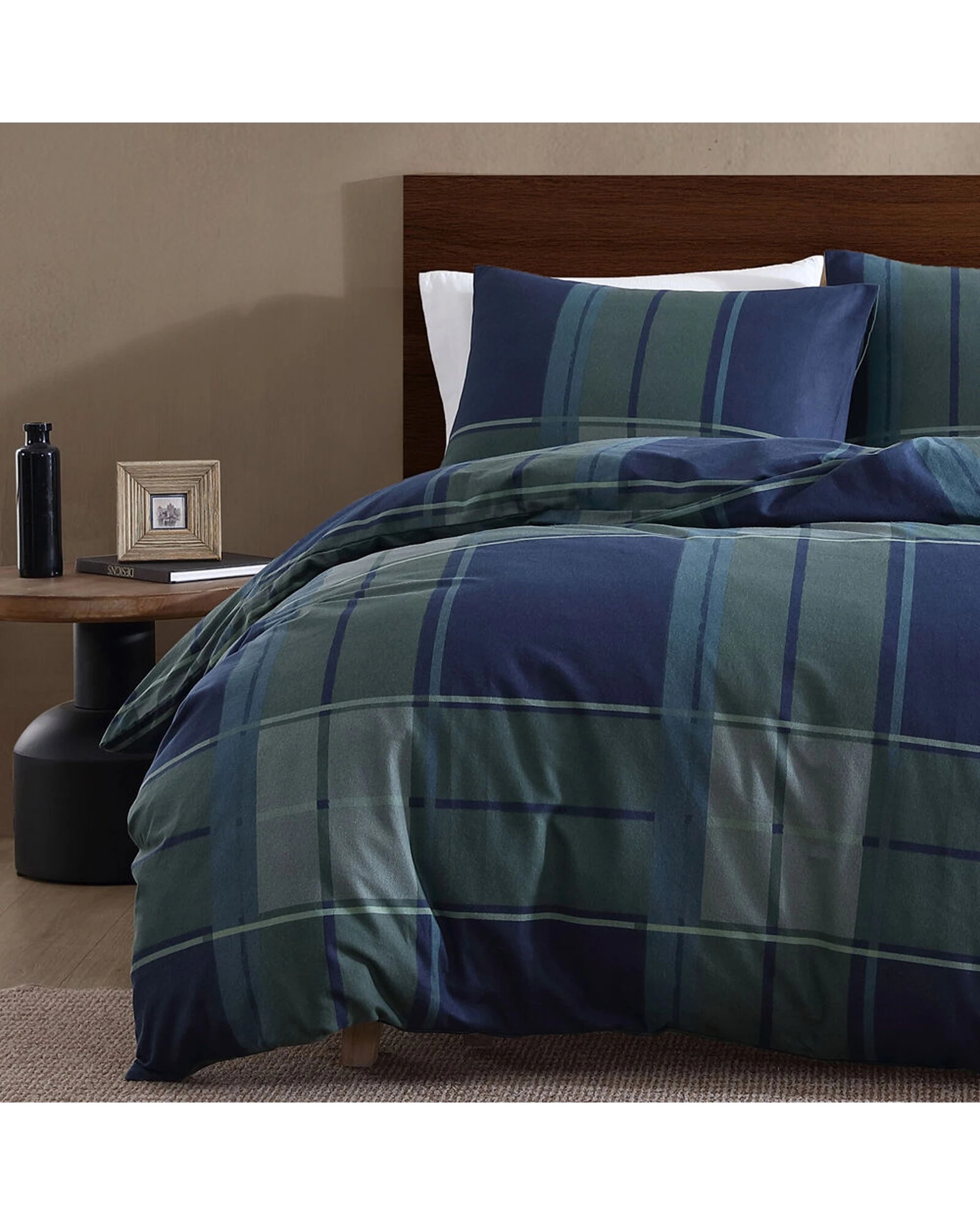 1 Ardor Boudoir Queen Sommers Flannelette Quilt Cover Set - Green, 1 of 1