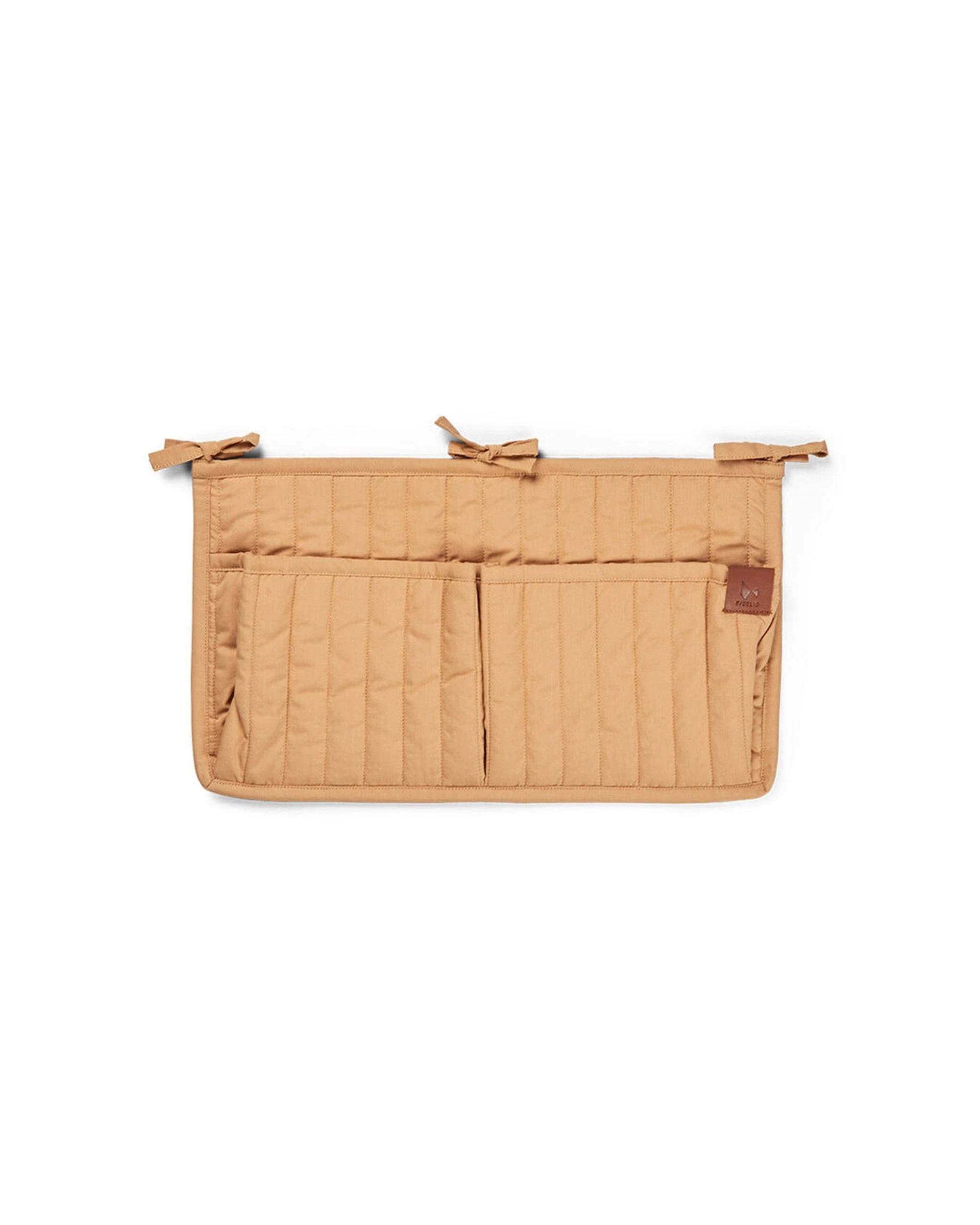 1 Fabelab 100 Percent Cotton Quilted Crib Or Wall Pocket Storage Small - Beige, 1 of 3