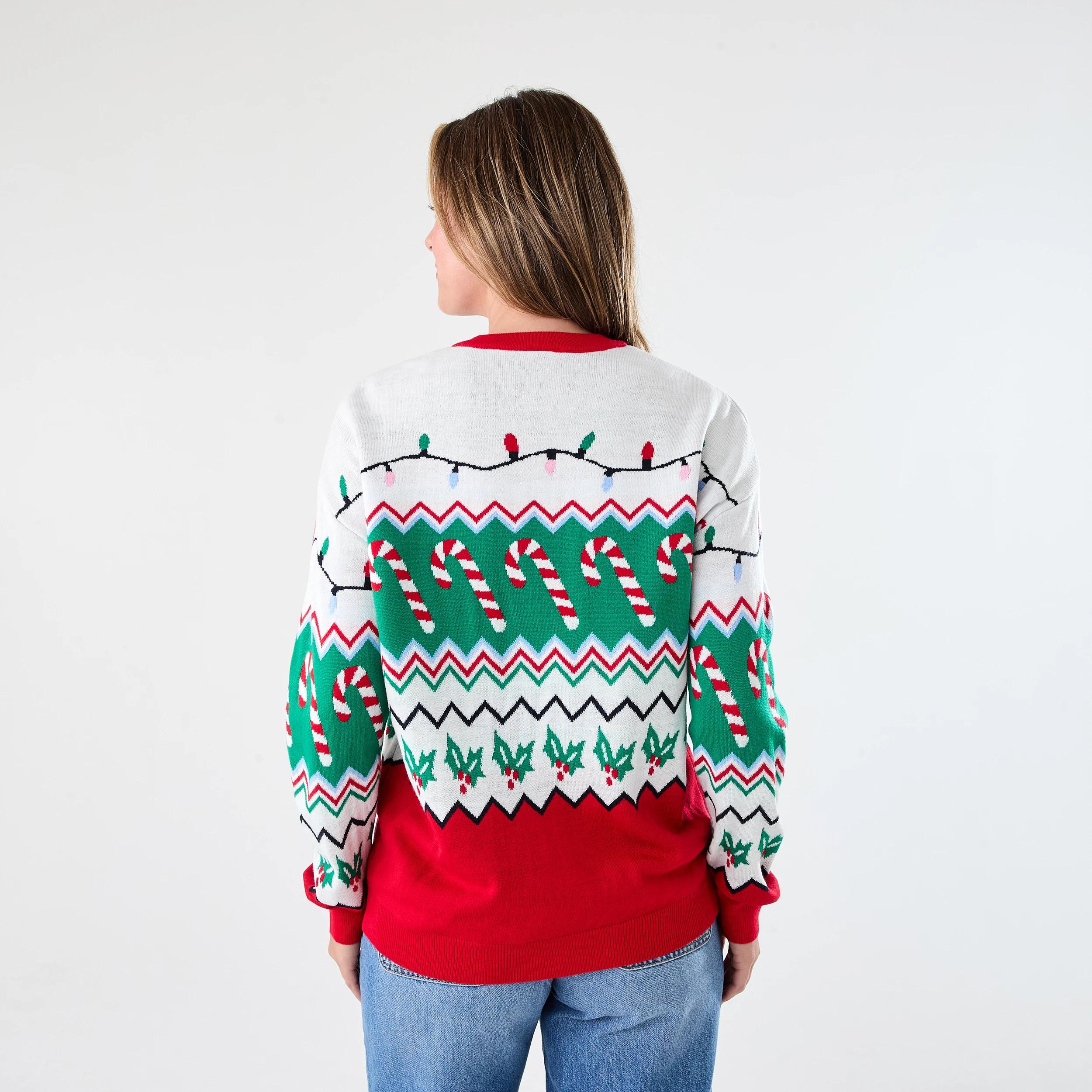 3 Christmas Jumper CANDY CANE WOMENS, 3 of 6