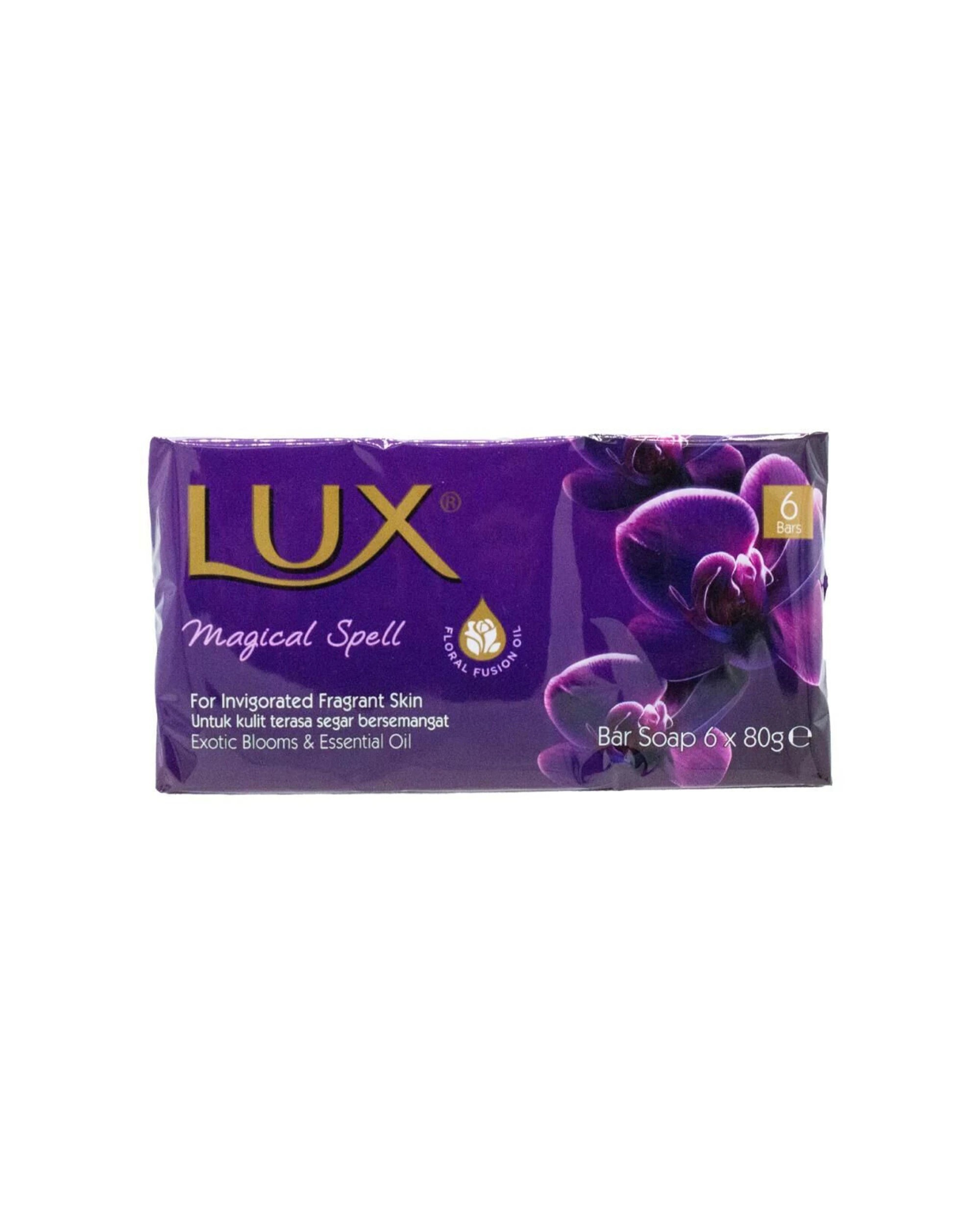 2 Lux 8 x 6pc Bar Soap 80g Magical Spell Exotic Blooms Essential Oils Scented - Purple, 2 of 4