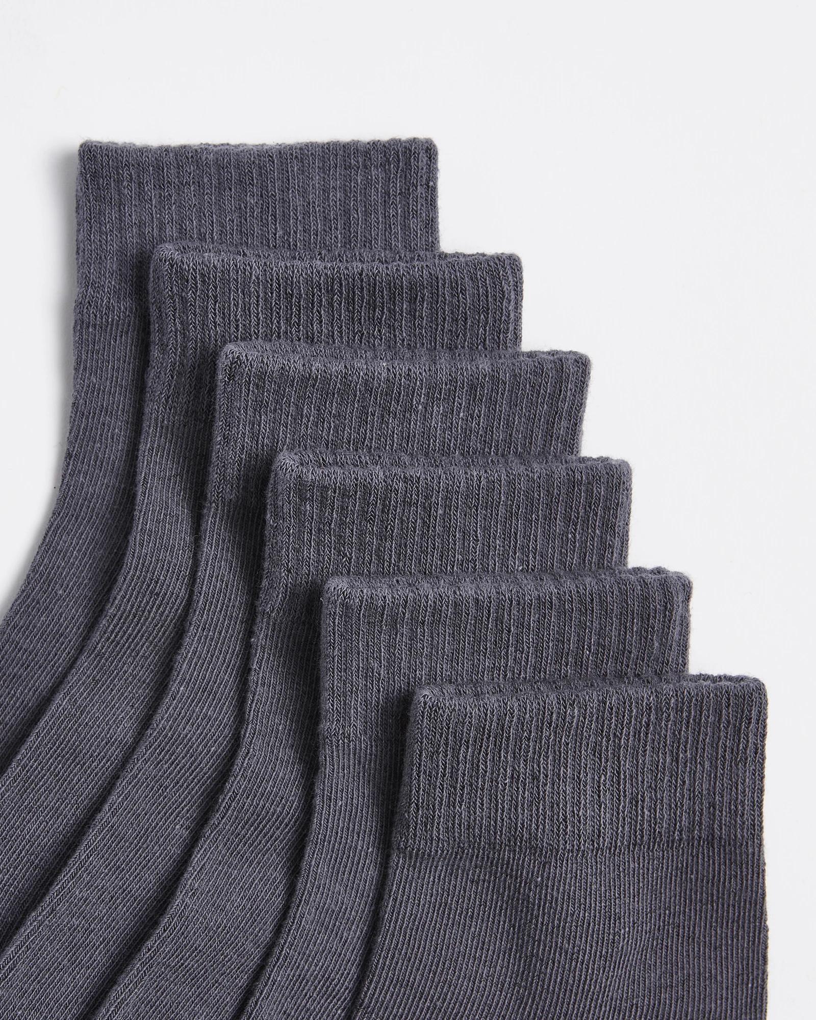 2 Maxx School Quarter Crew Kids Socks 6 Pack GREY, 2 of 3