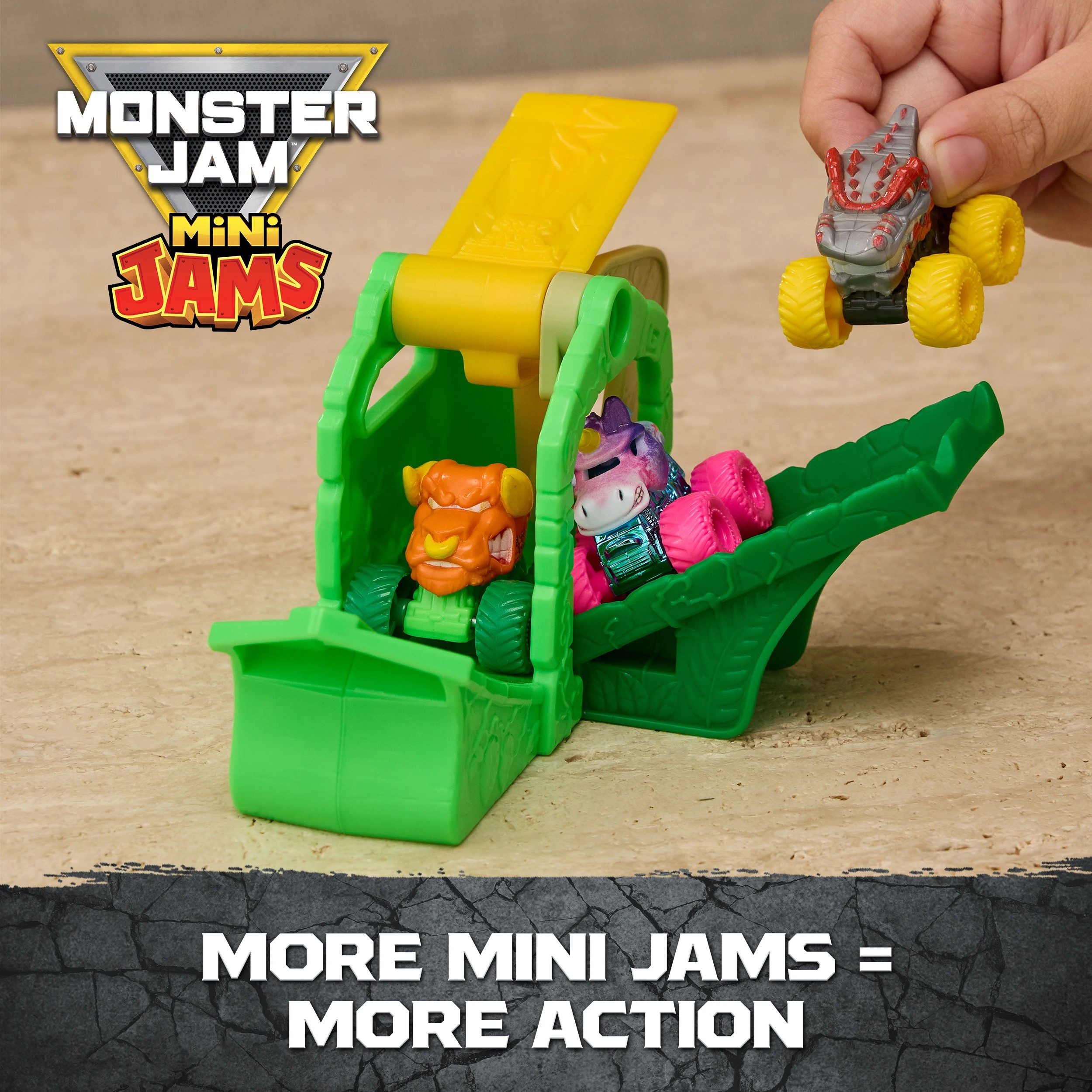 5 Monster Jam Mini Jams Crash N' Crumble Jungle Playset, 5 of 9