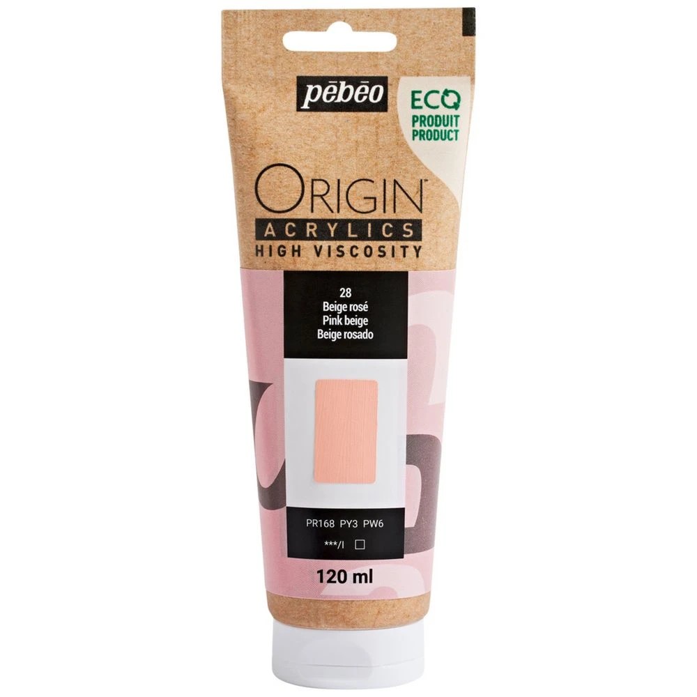 1 Pebeo Origin Acrylic Paint 120mL Rose Beige, 1 of 2