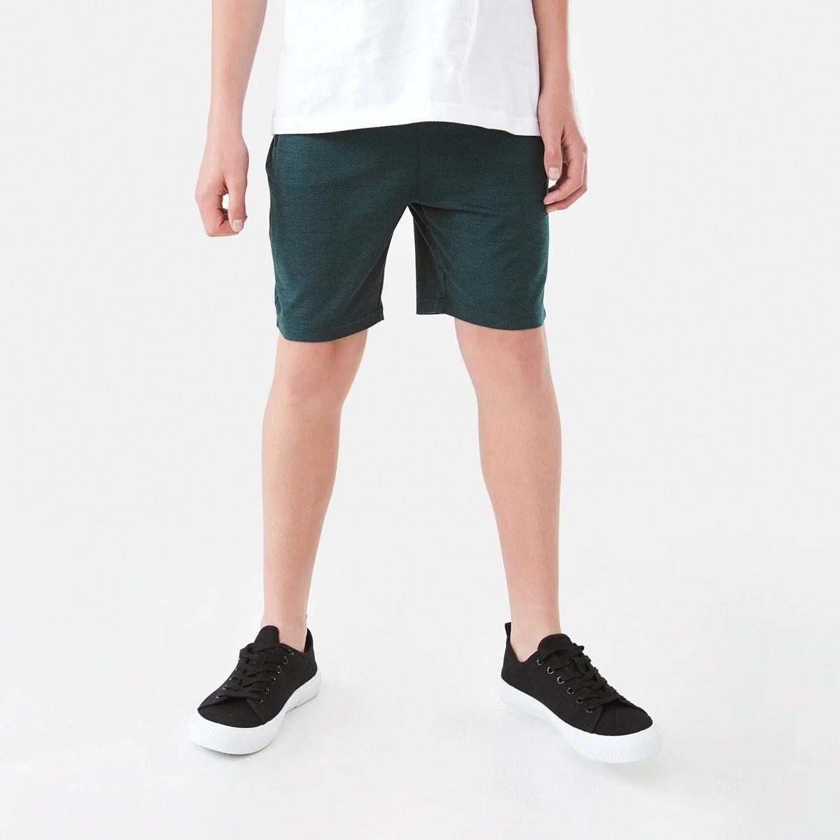 1 Active Kids Knit Shorts Text Green, 1 of 8