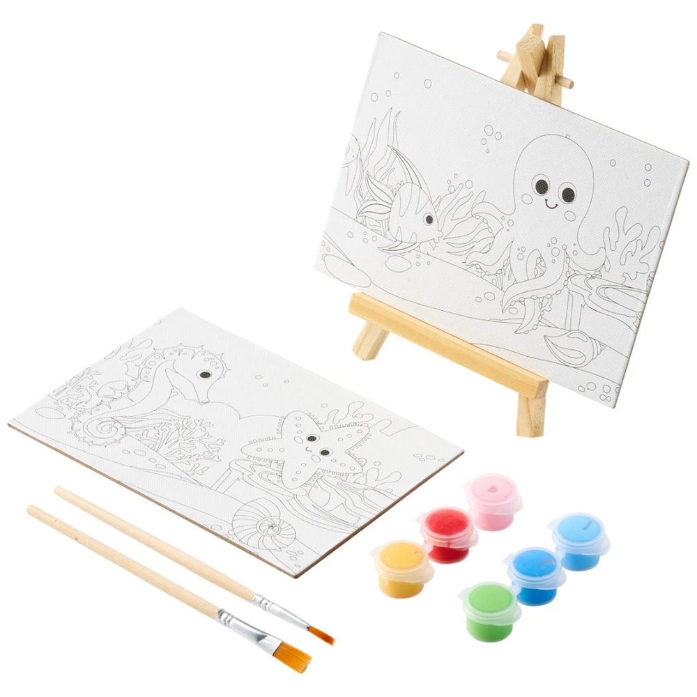 3 Kadink Canvas Painting Kit 15x10cm Sea Life, 3 of 4