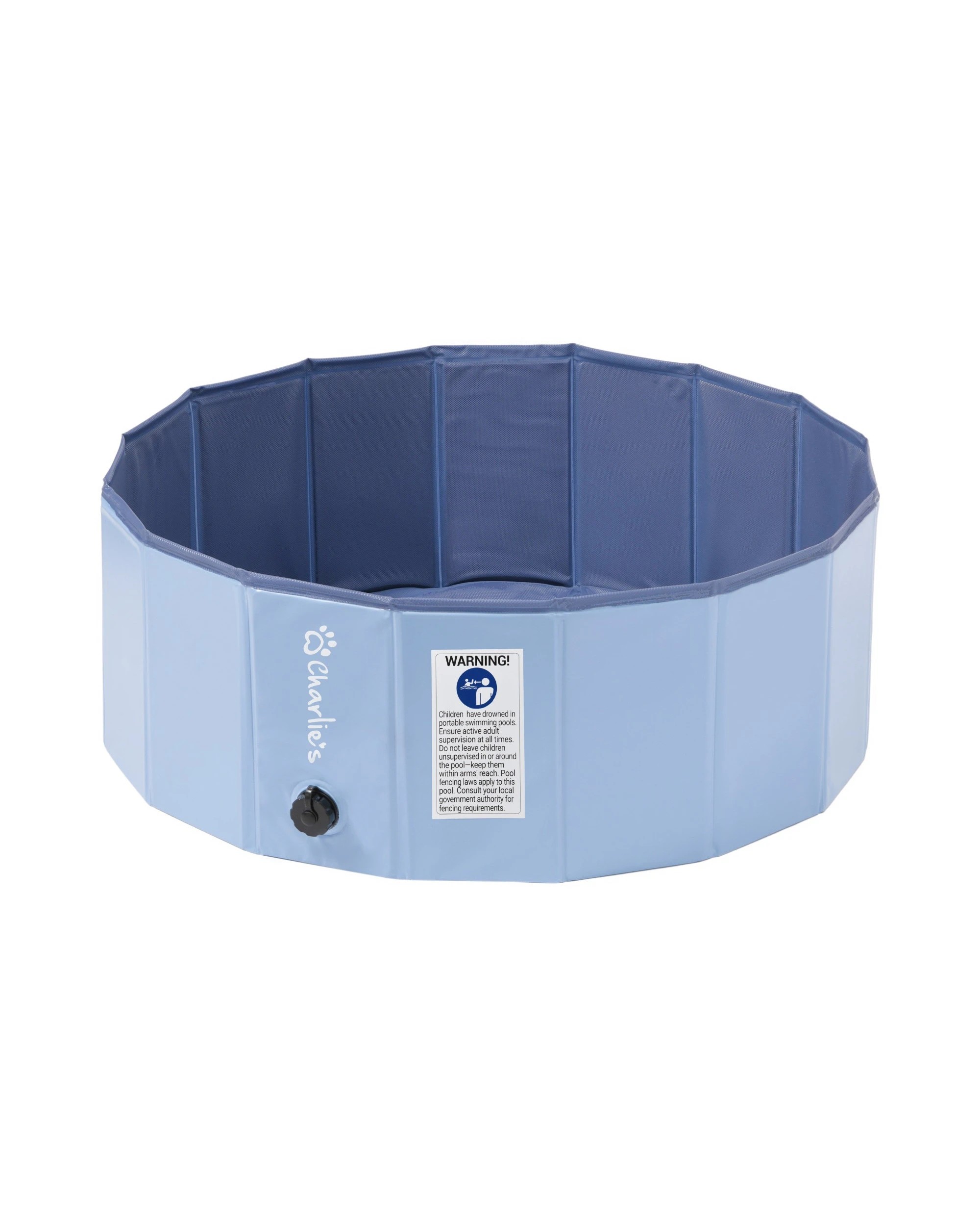 2 Charlie's Splash Society Portable Foldable Dog Pool 80x30cm Medium - Blue, 2 of 10