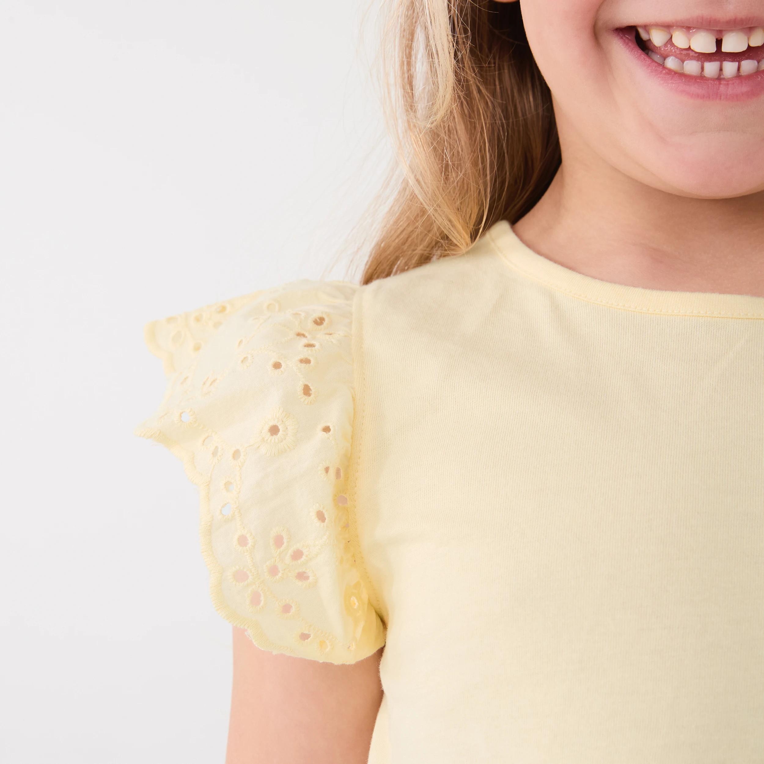 4 Broderie Frill Sleeve T-shirt Ylw Butter, 4 of 6