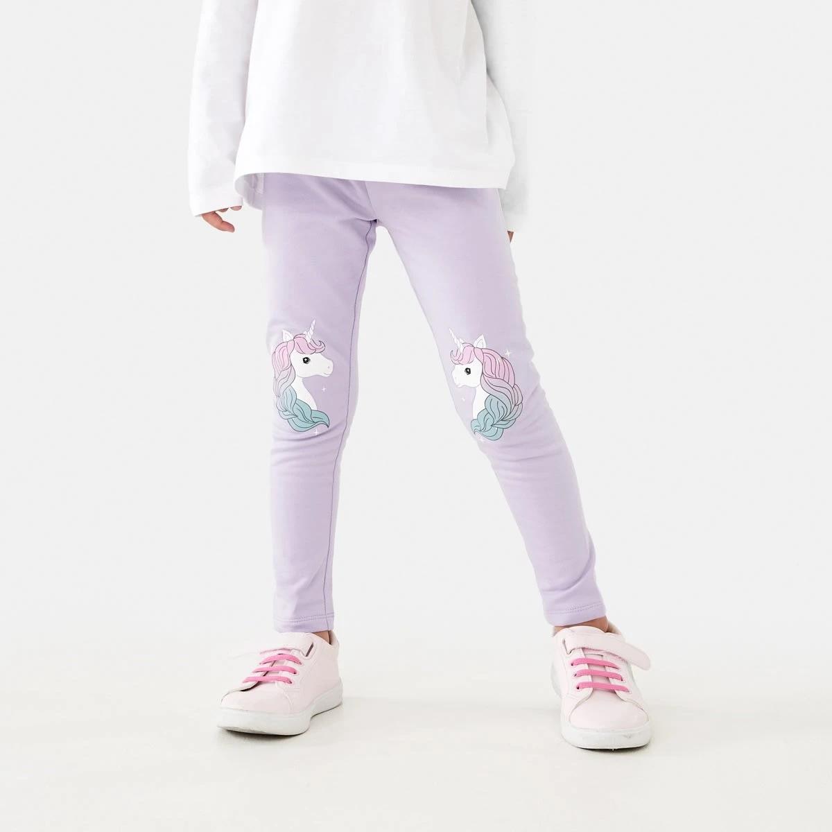1 Fleecy Lined Leggings Unicorn, 1 of 7