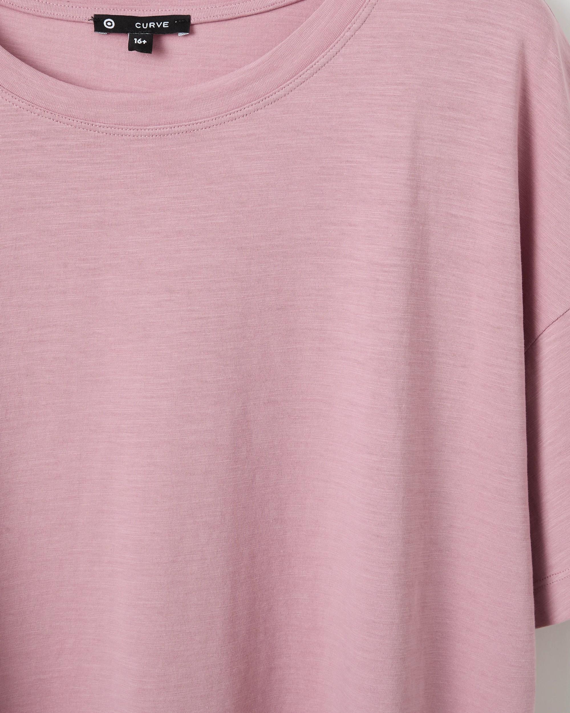 8 Target Curve Plus Size Australian Cotton Slub Boxy T-Shirt WHIPPED BERRY, 8 of 8