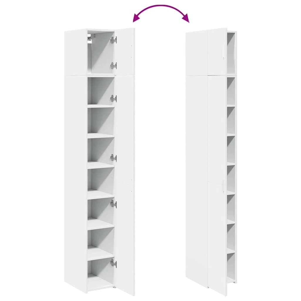 9 vidaXL Storage Cabinet with Shelves Ample Storage - White, 9 of 10