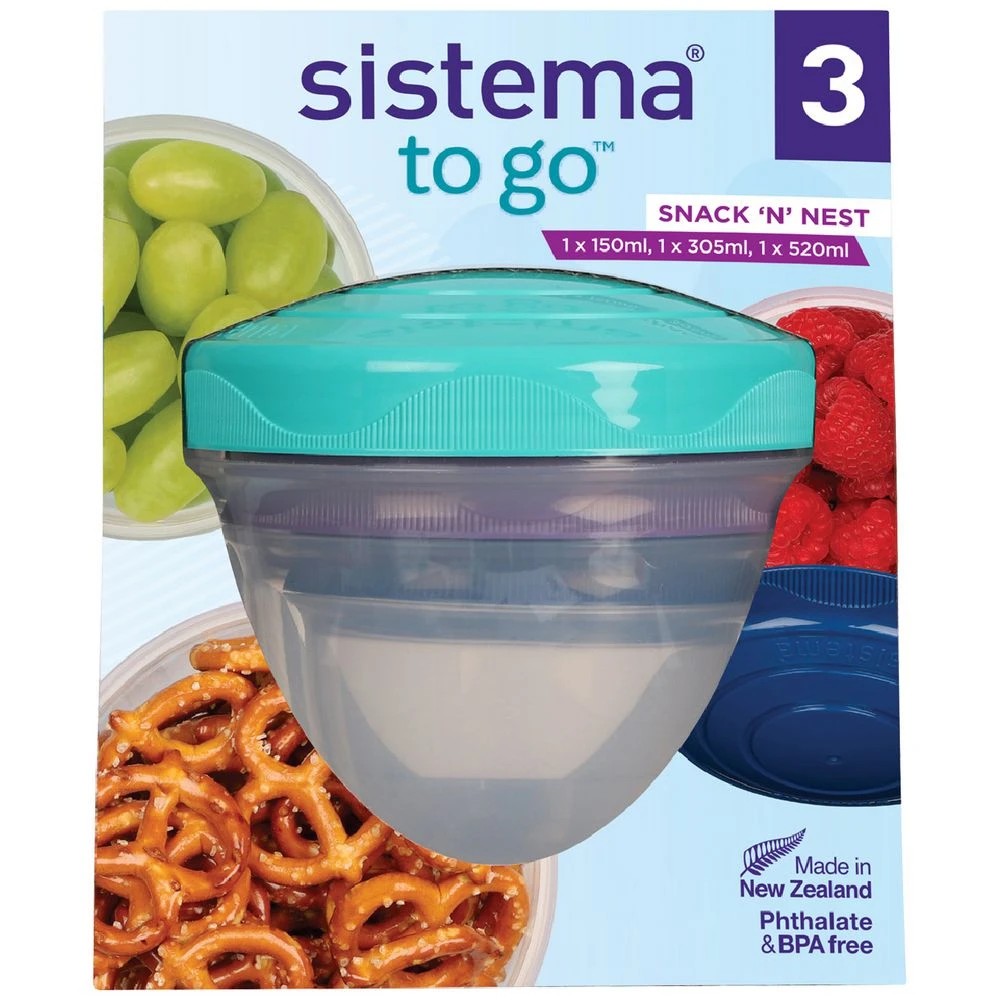 1 Sistema Snack ‘n’ Nest To Go Set 3 Pack, 1 of 3
