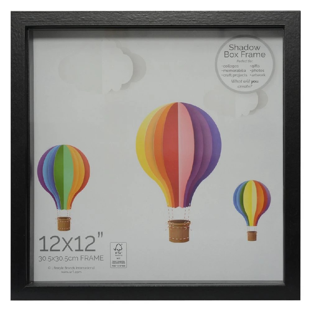 4 Hampton 12x12" Shadow Box Black, 4 of 4