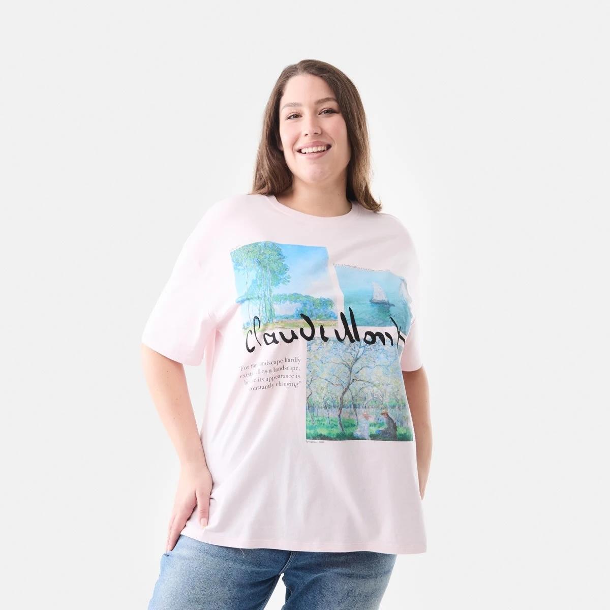 1 Curve Claude Monet License Short Sleeve T-shirt Monet, 1 of 5