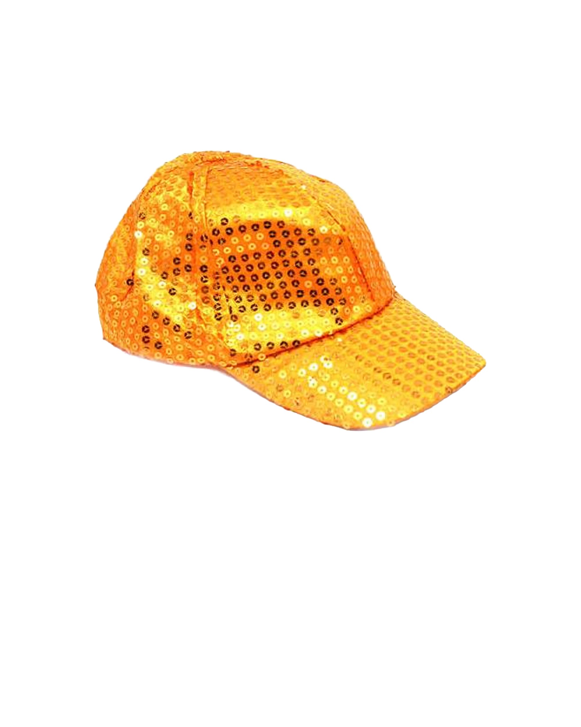 1 JD Party Sequin Baseball Cap Costume Accessory Party Wear - Orange, 1 of 1