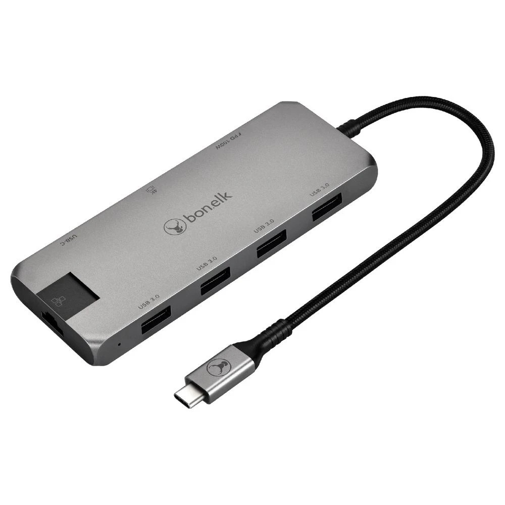 3 Bonelk Long-Life USB-C 8-in-1 Multiport Hub Space Grey, 3 of 7