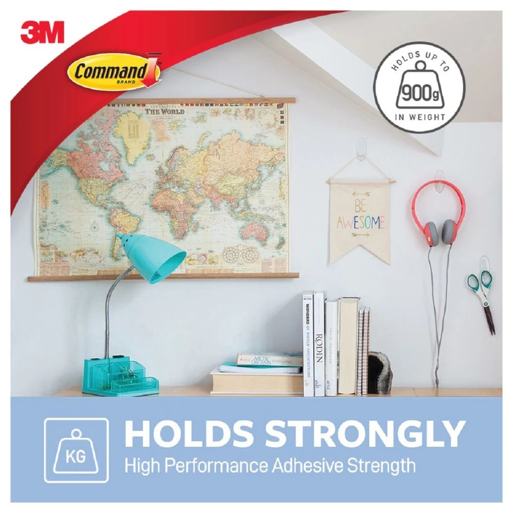 3 3M Command Medium Clear Hooks With Clear Strips, 3 of 7