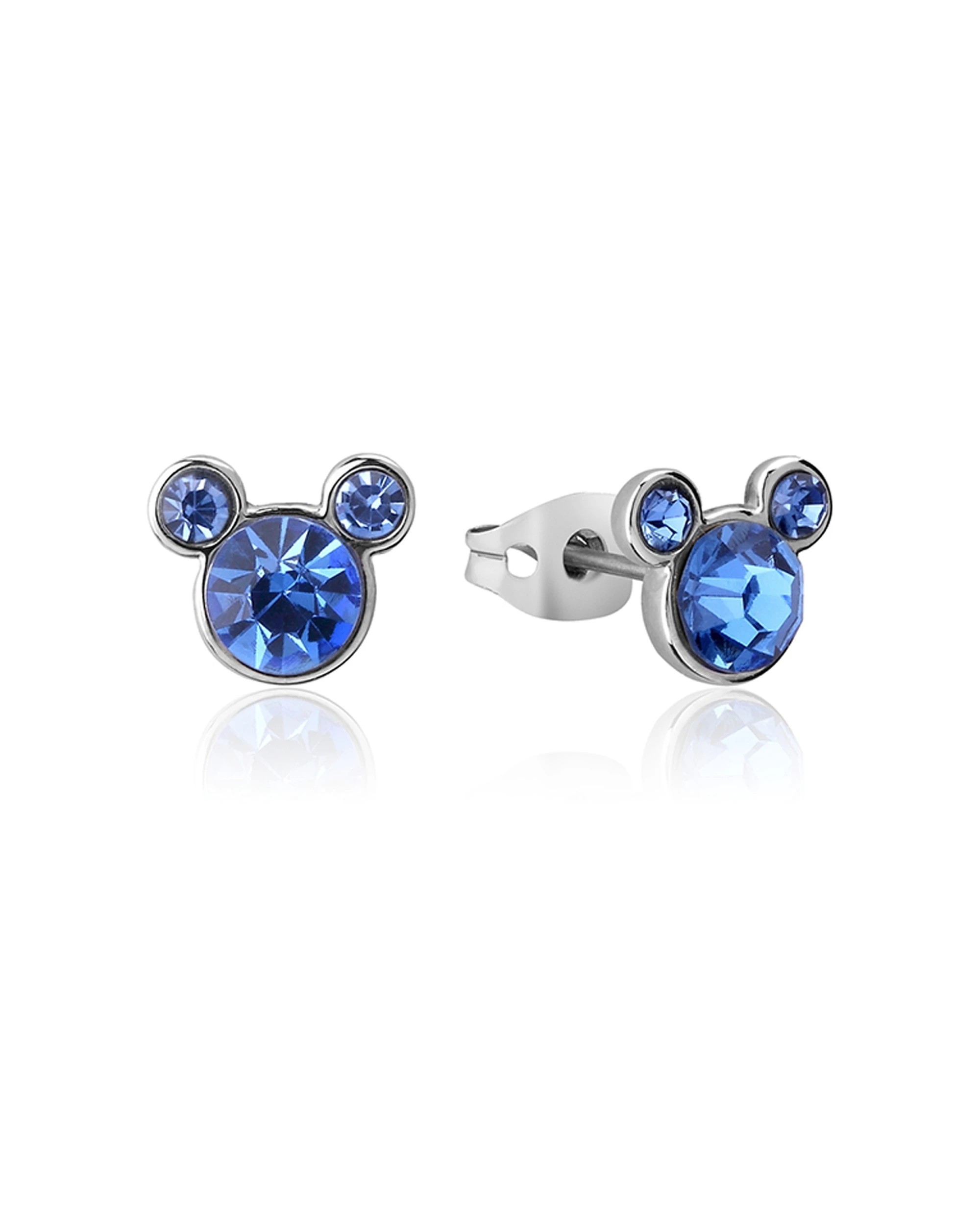 1 Couture Kingdom Disney Mickey Mouse Birthstone 12mm Stud Earrings September - Blue, 1 of 3