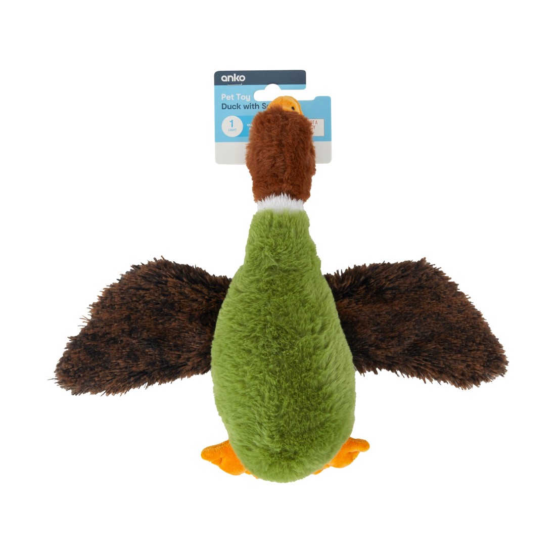 7 Pet Toy Duck Plush with Squeaker, 7 of 7