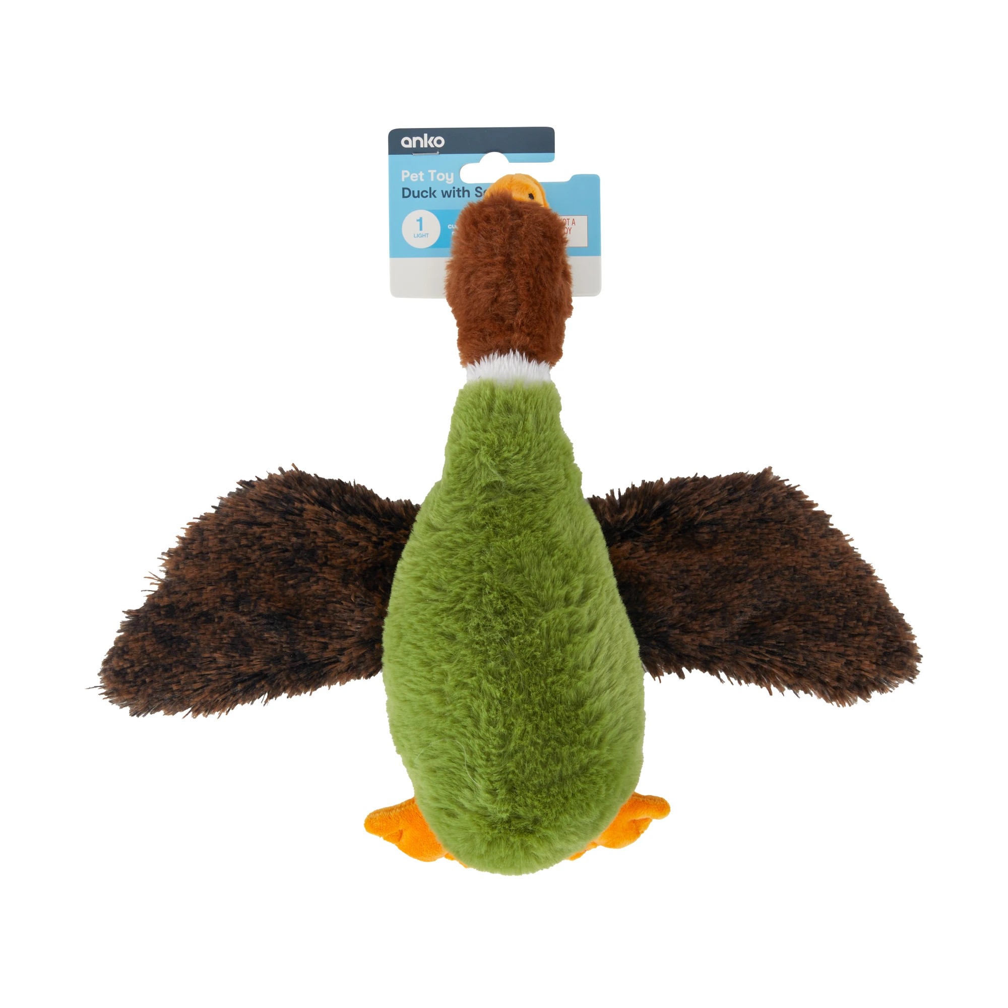 7 Pet Toy Duck Plush with Squeaker, 7 of 7