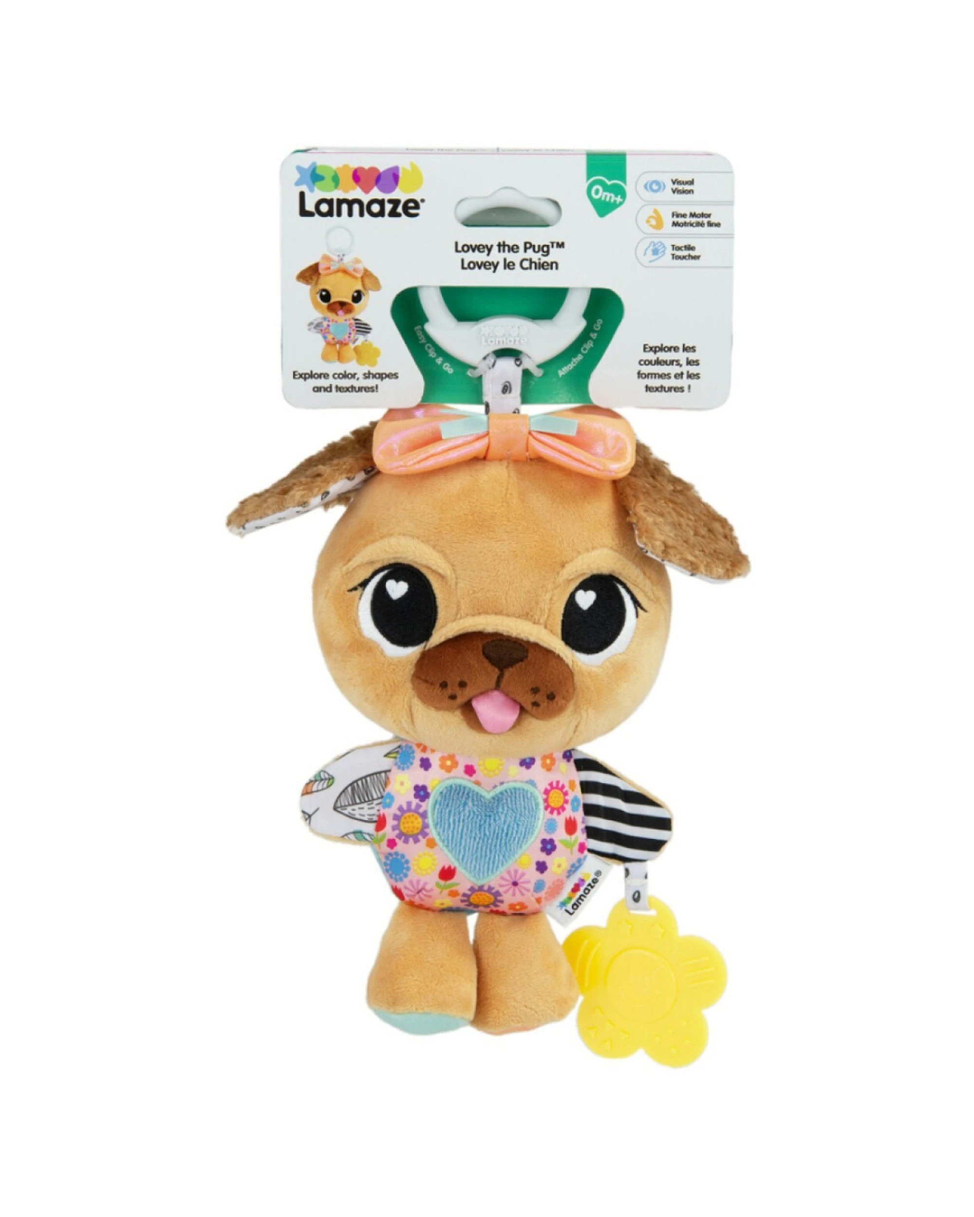 2 Lamaze Lovely The Pug And Alise The Axolotl Clip & Go Kids Toys Sensory Fun - Multi, 2 of 3