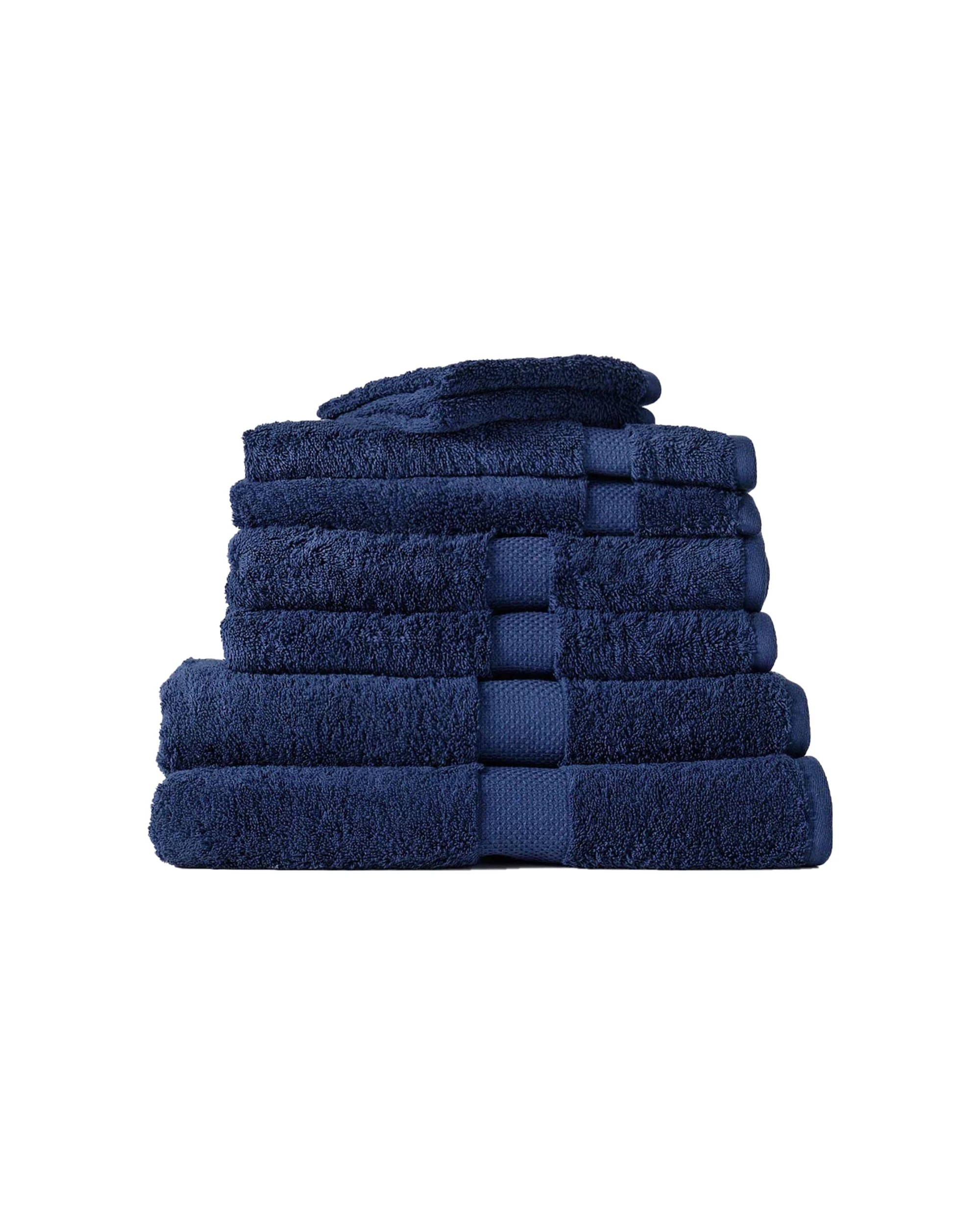 1 Canningvale Royal Splendour 8pc Home Decor Bathroom Towel Set Mezzanotte - Blue, 1 of 3