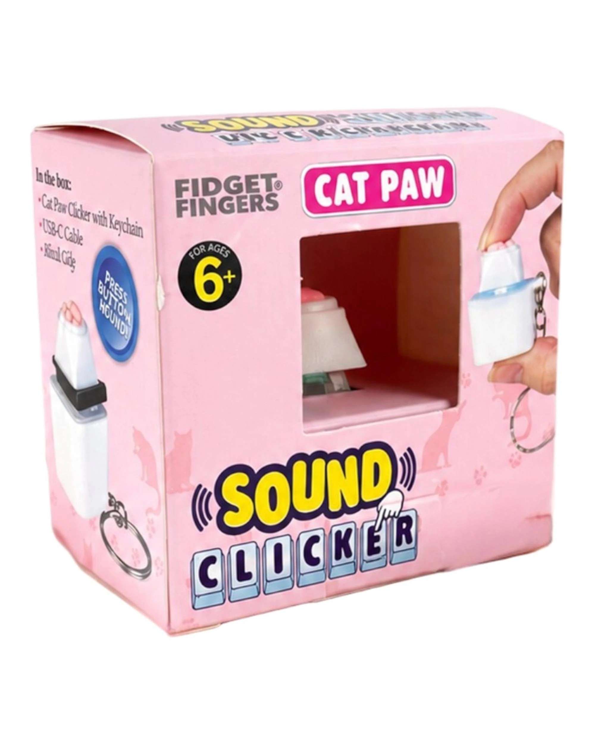 2 MDI Fidget Fingers Sound Clicker Cat Paw Keychain, 2 of 4