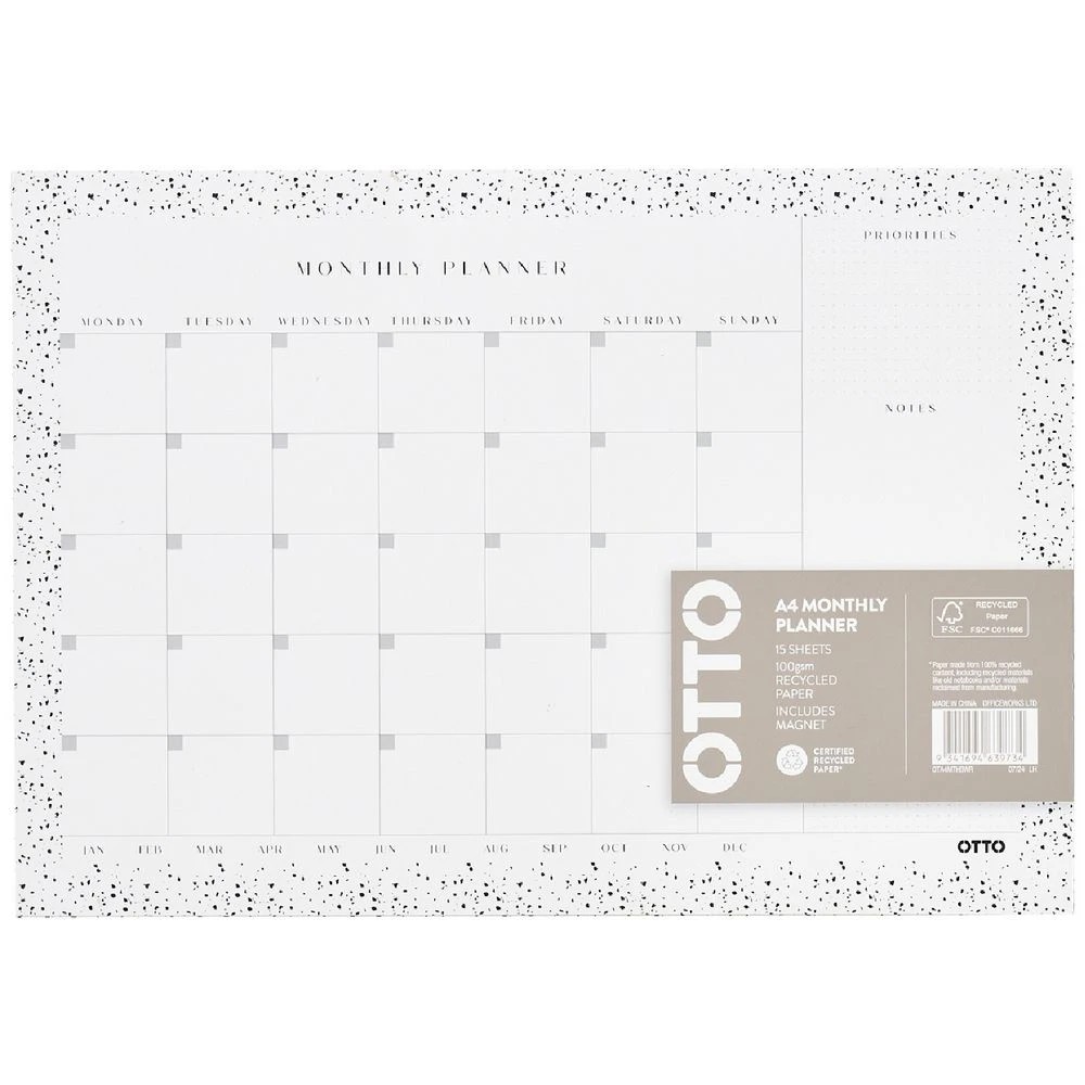 1 Otto A4 Monthly Business Desk Planner 15 Sheets, 1 of 2