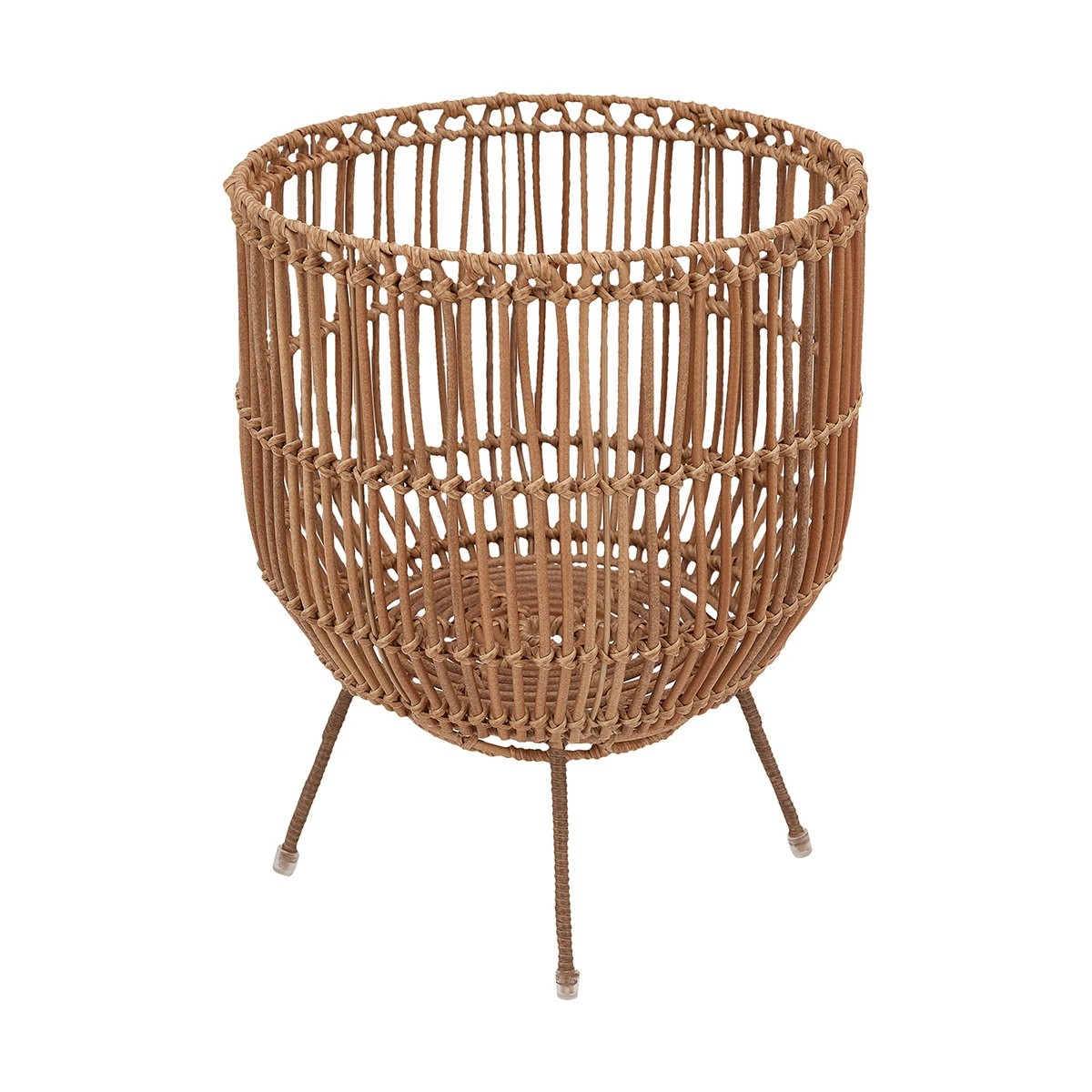 6 Rattan Look Pot Holder with Stand, 6 of 8