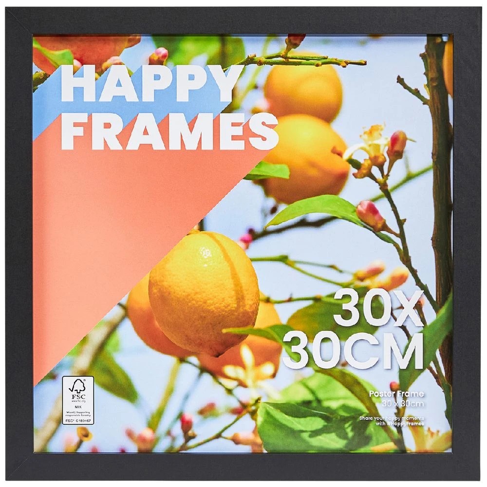 1 Happy Frames 30 x 30CM Poster Frame Black, 1 of 3