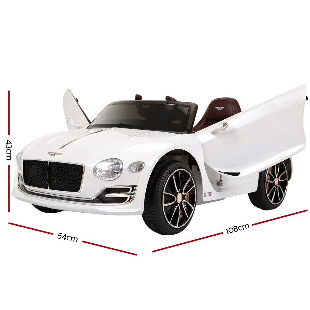 2 Kids Electric Ride On Car Bentley Licensed EXP12 Toy Cars Remote 12V - White, 2 of 8