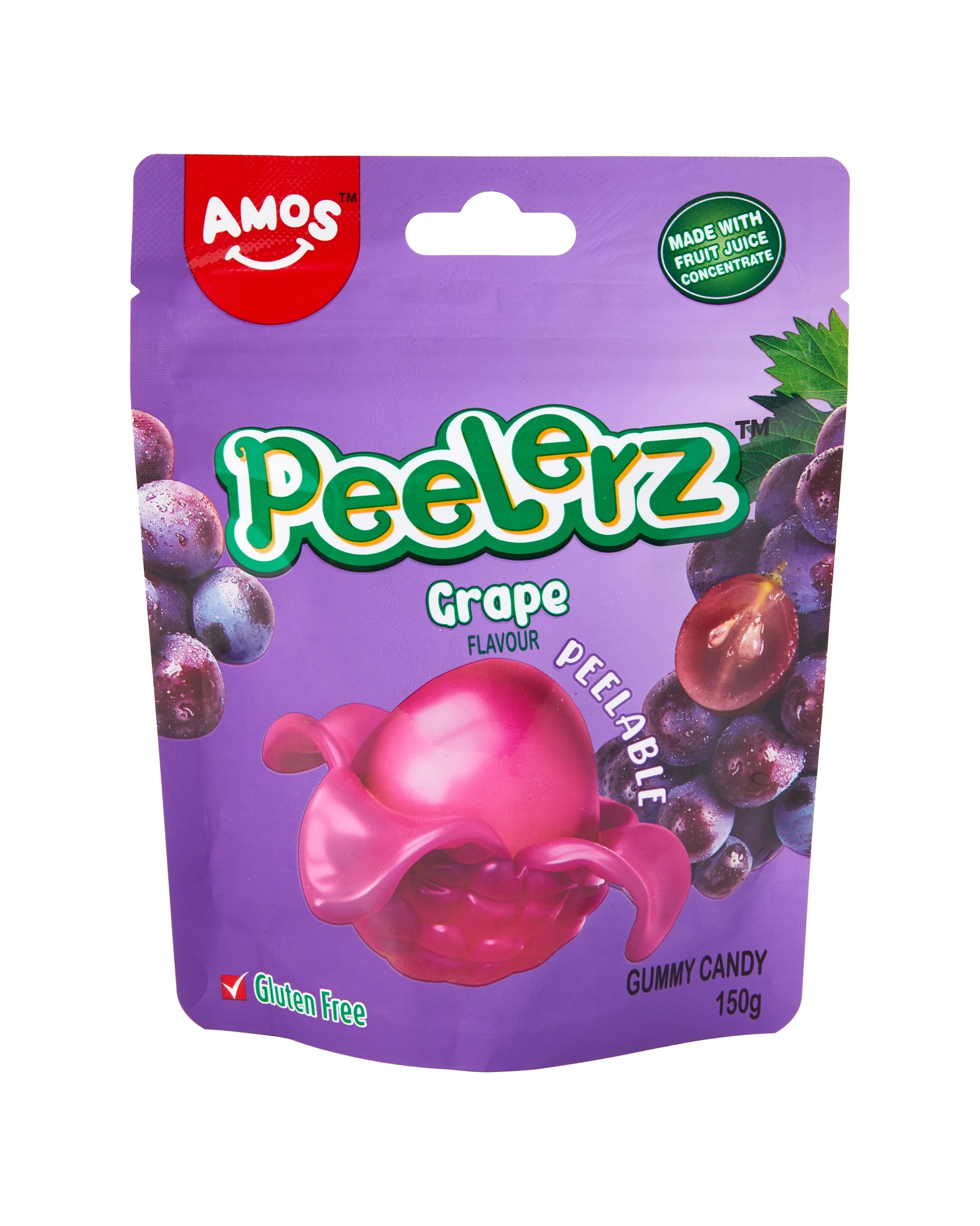 1 Amos Peelerz Grape Flavour Gummy Candy 150g, 1 of 3