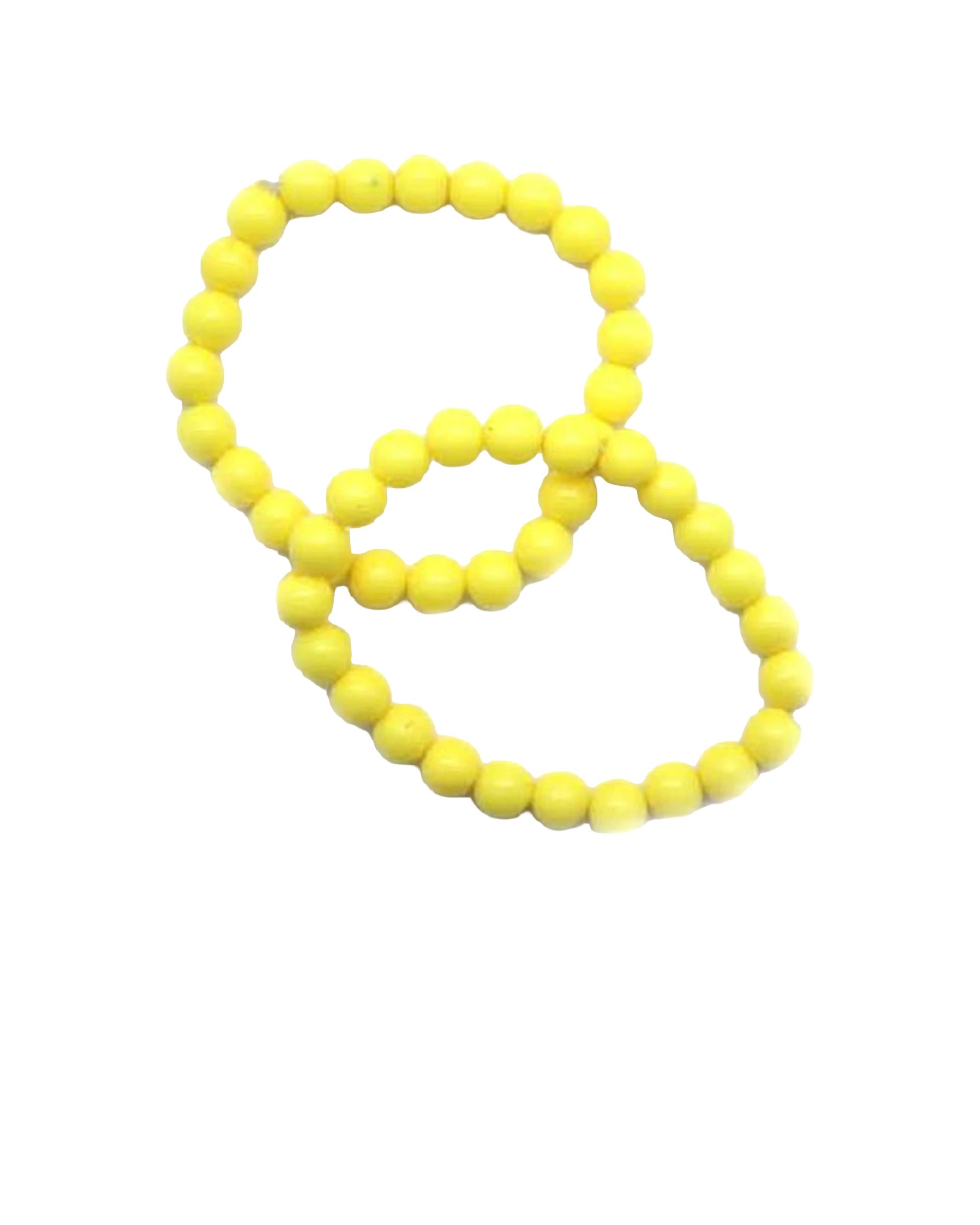 1 JD Party 2pc Neon Beaded Bracelet Pack Party Costume Accessory - Yellow, 1 of 1
