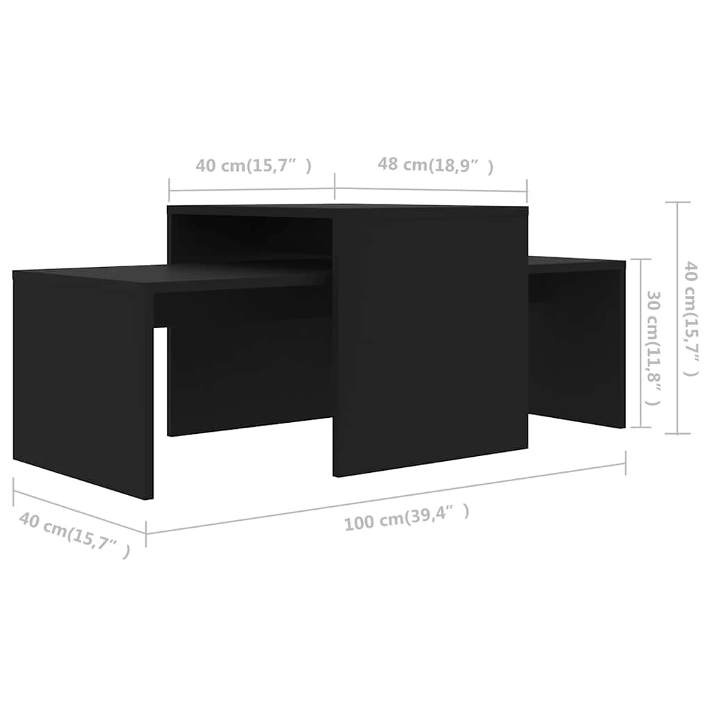 6 Vidaxl Coffee Table Coffee Table, Coffee Tables - Black, 6 of 7