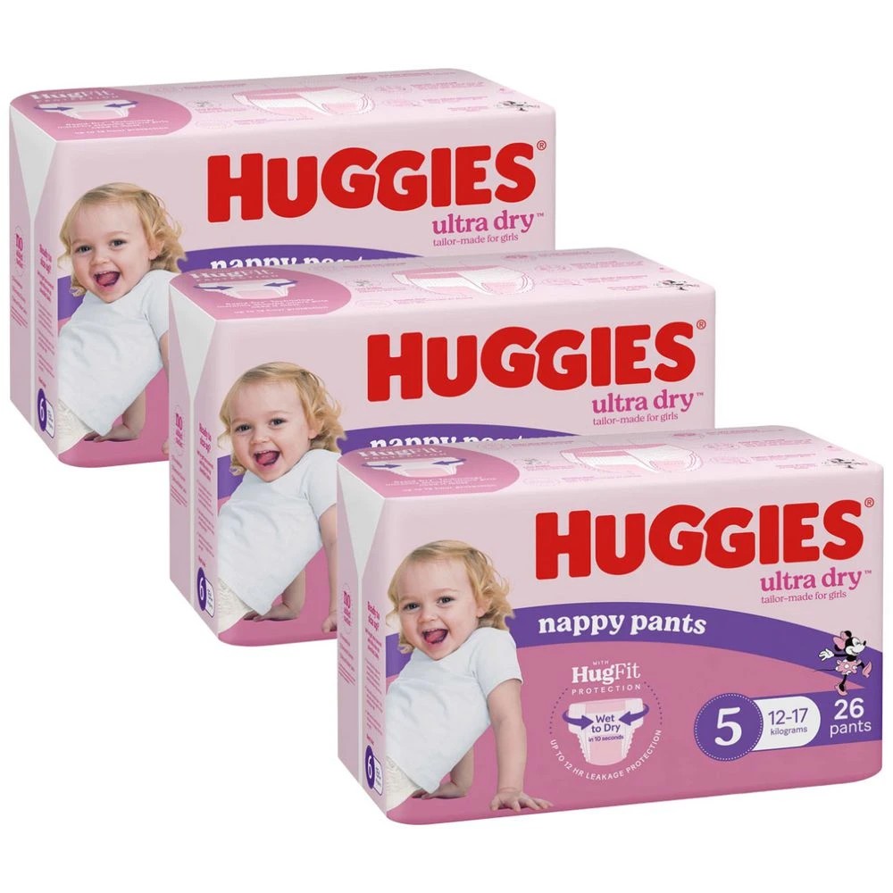 1 Huggies Nappy Pants Walker Girl 78 Pack, 1 of 1