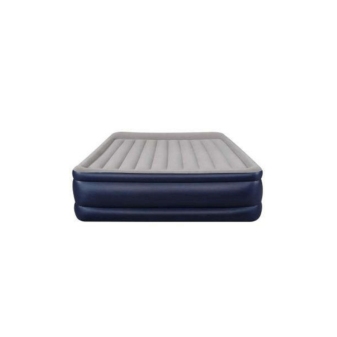 1 Bestway King Size Inflatable Air Bed - Built-in Pump, Flocked Surface, I-Beam Construction - Blue, 1 of 6