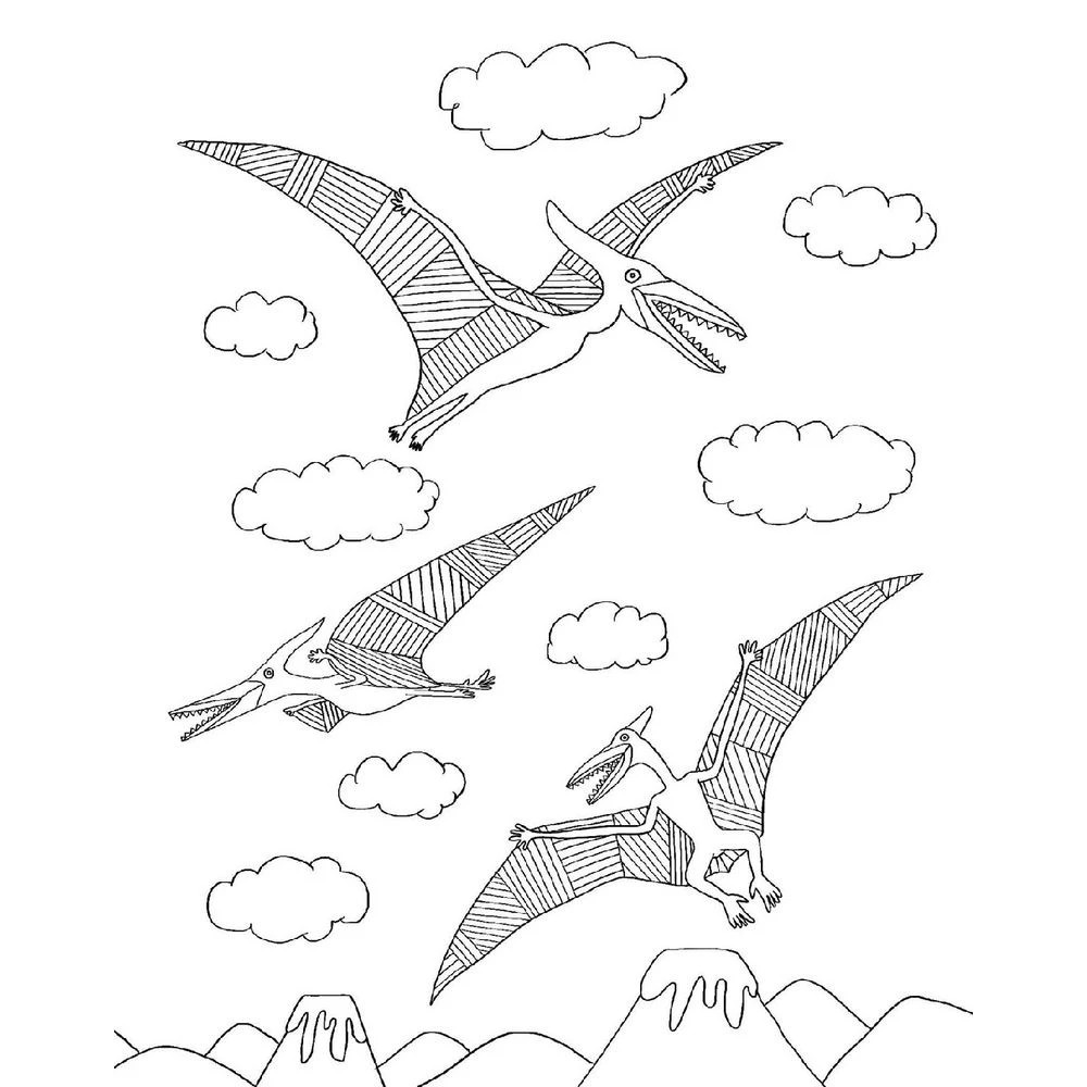3 Colour-Your-Own Gallery Wall Art Colouring Book Dinosaurs, 3 of 3