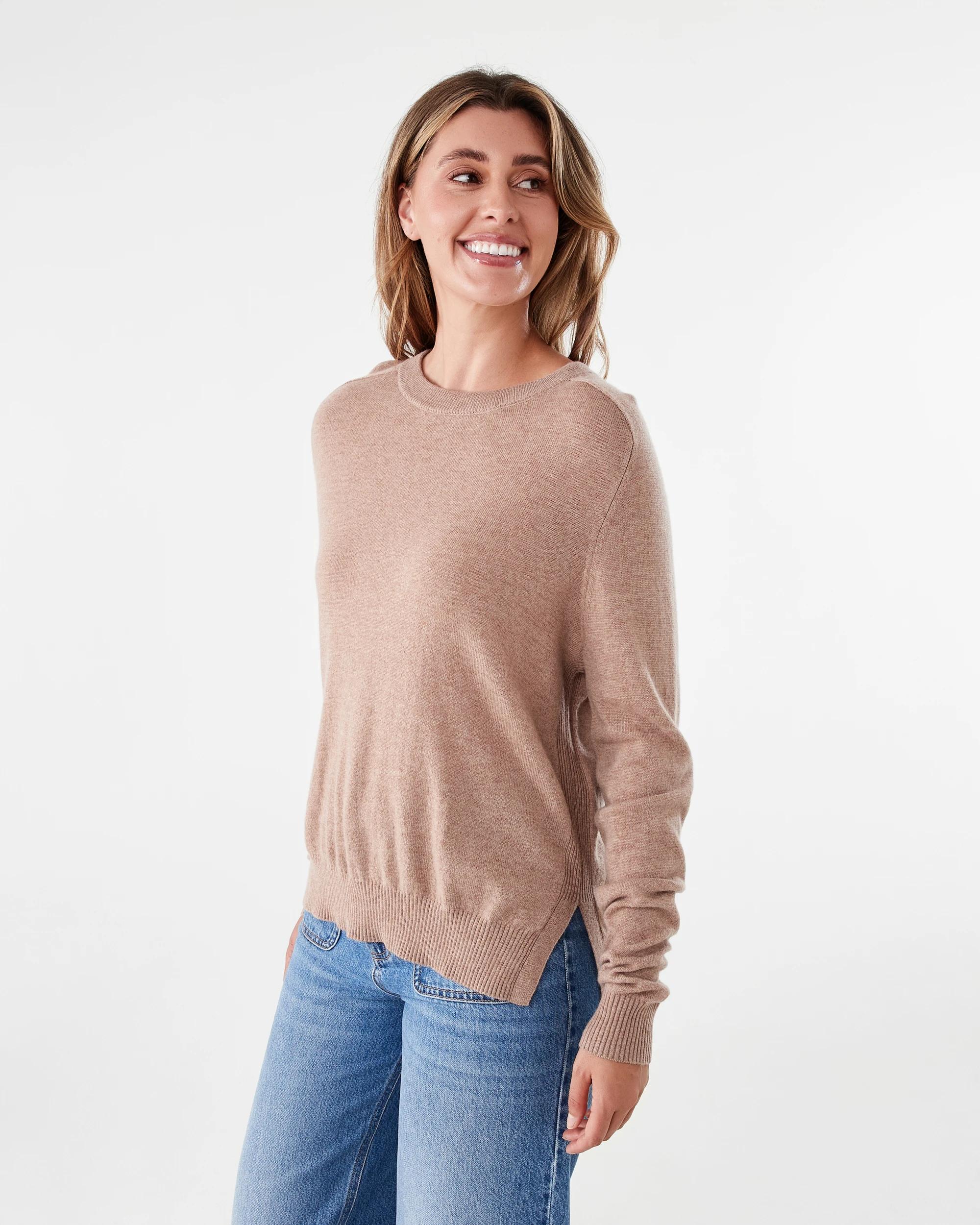 2 Merino Wool Jumper Nat Taupe, 2 of 7