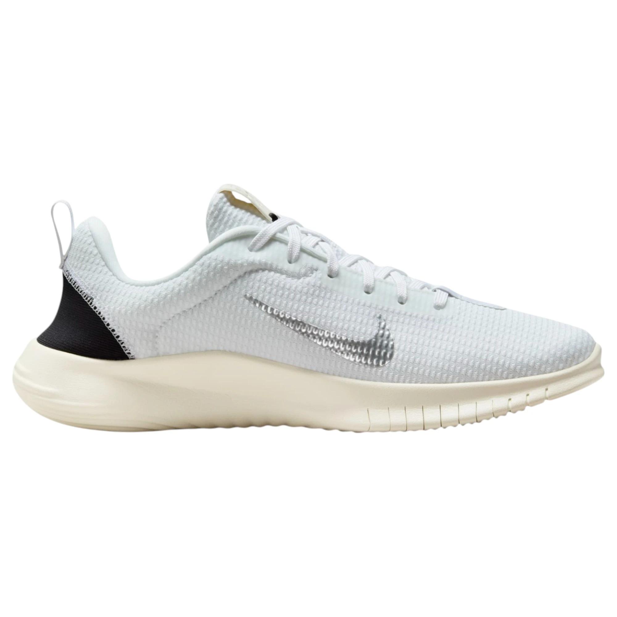 1 Nike Womens Flex Experience Run 12 White/ Silver Athletic Running Shoes WHITE/SILVER, 1 of 8