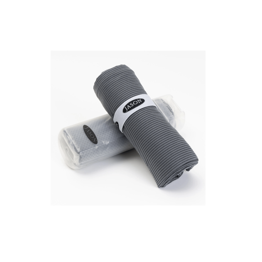 4 Jason Sports Gym Drying Cooling Towel Set With Reusable Tube 2 Pack Lightweight - Charcoal, 4 of 4