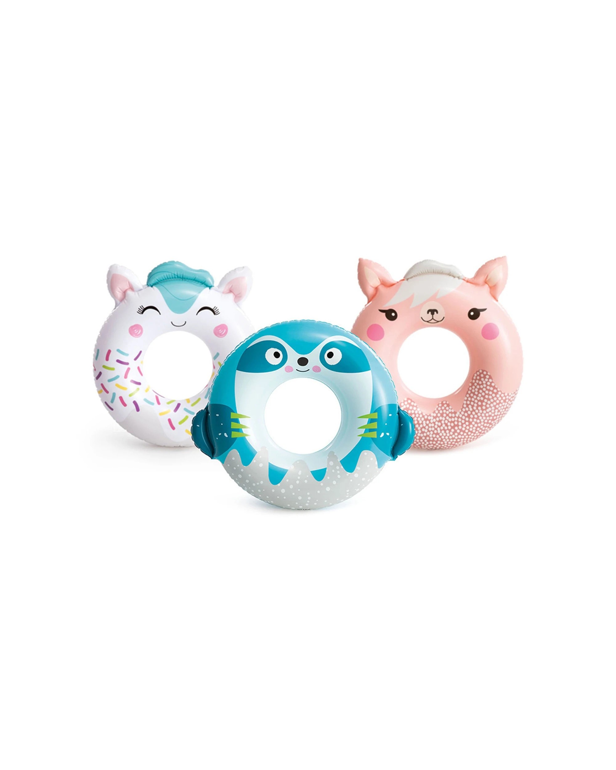 2 Intex 2PK Cute Animal Inflatable Tubes Float - Assorted, 2 of 9