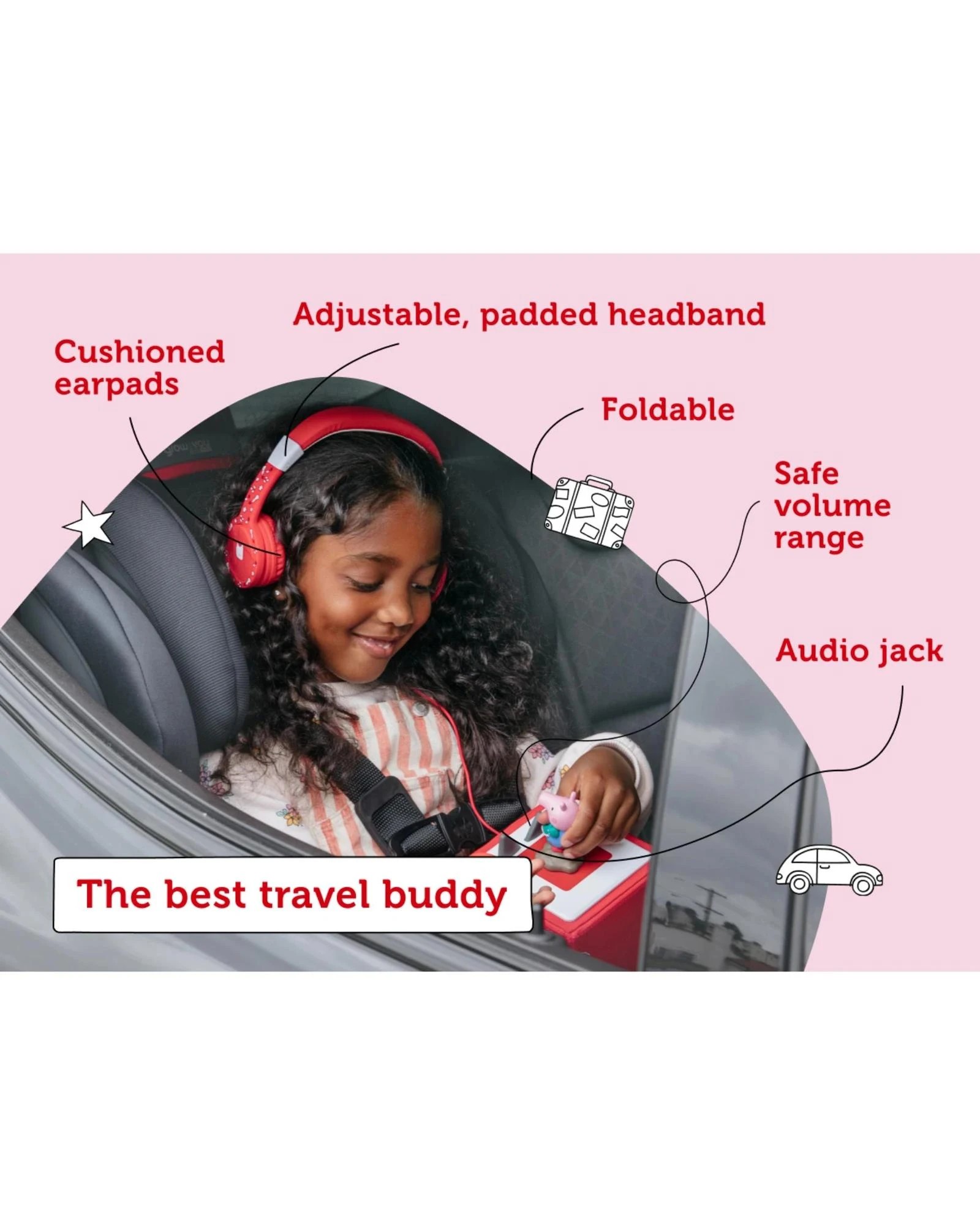 3 Tonies - Foldable Headphones - Red, 3 of 5