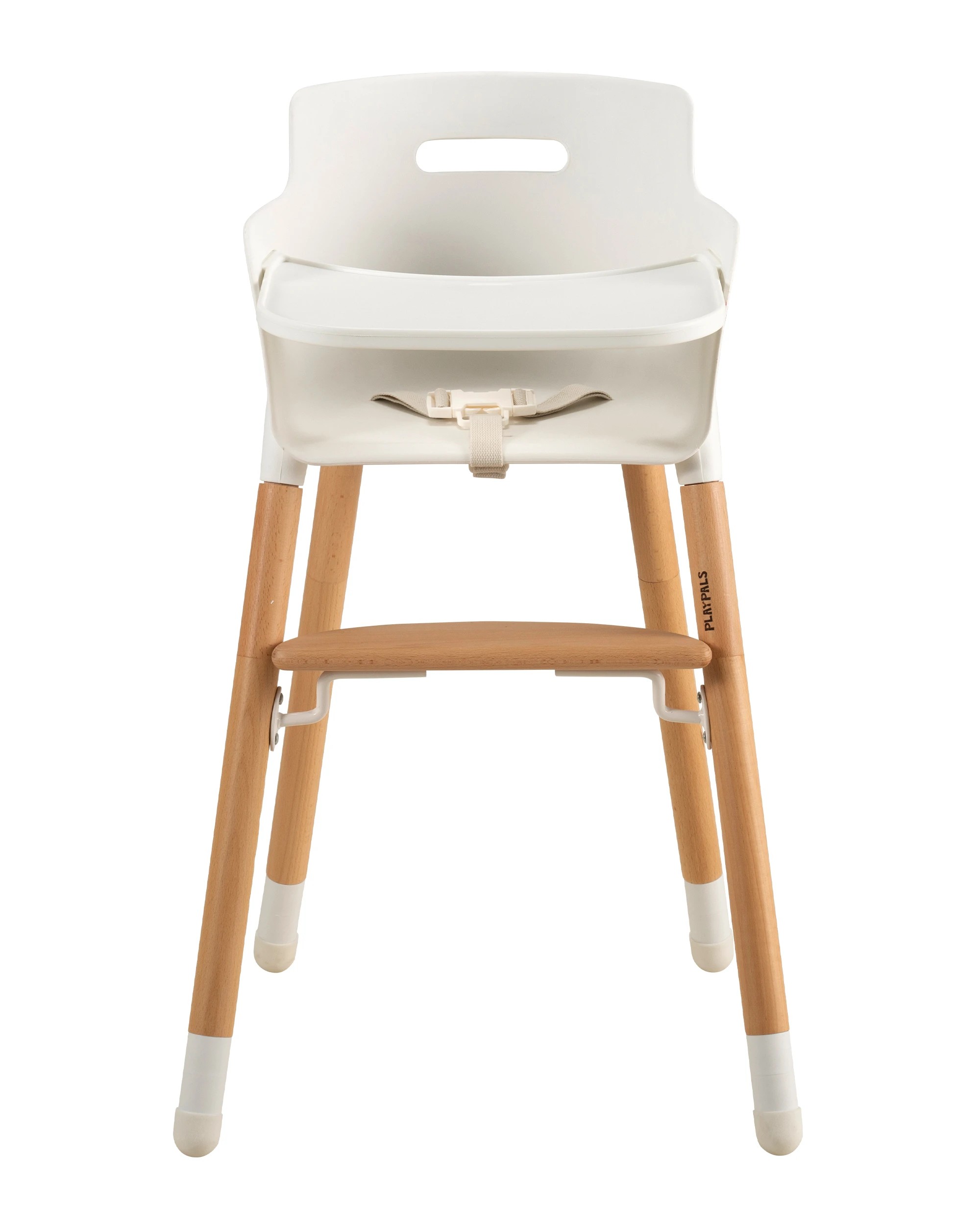 4 PlayPals Baby High Chair Wood Feeding Chairs 2 Height Modes Adjustable Footrest, 4 of 9