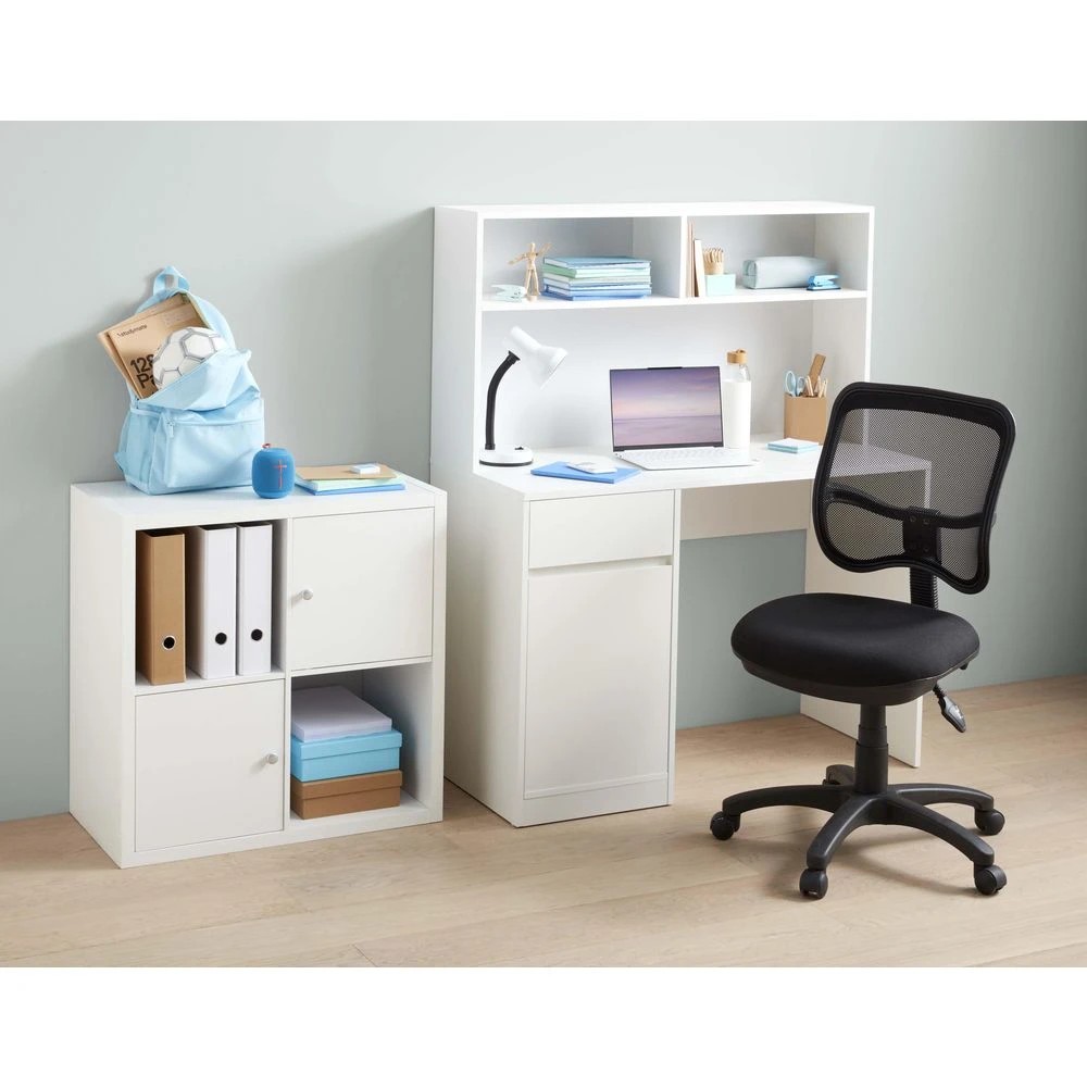 8 Horsen 4 Cube Bookcase White Shelves Home Office Storage, 8 of 9